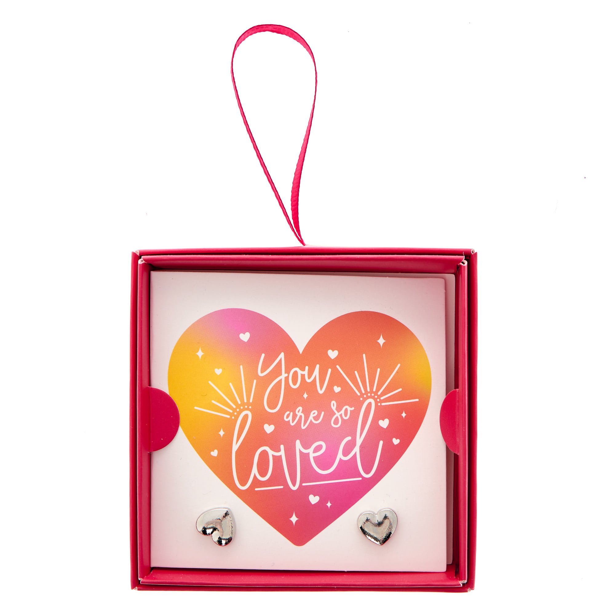You Are So Loved Heart Earrings