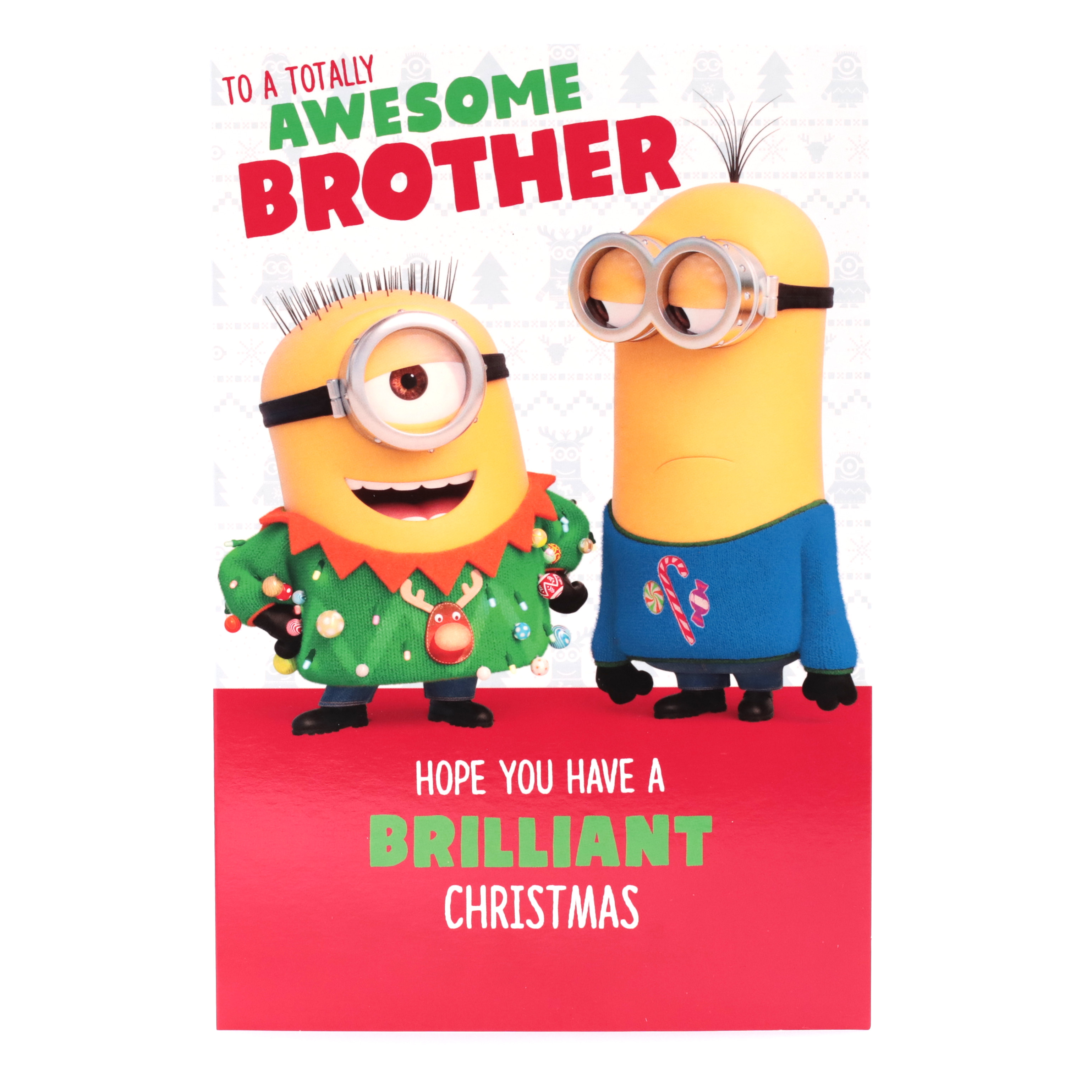 Minion Christmas Card - Awesome Brother