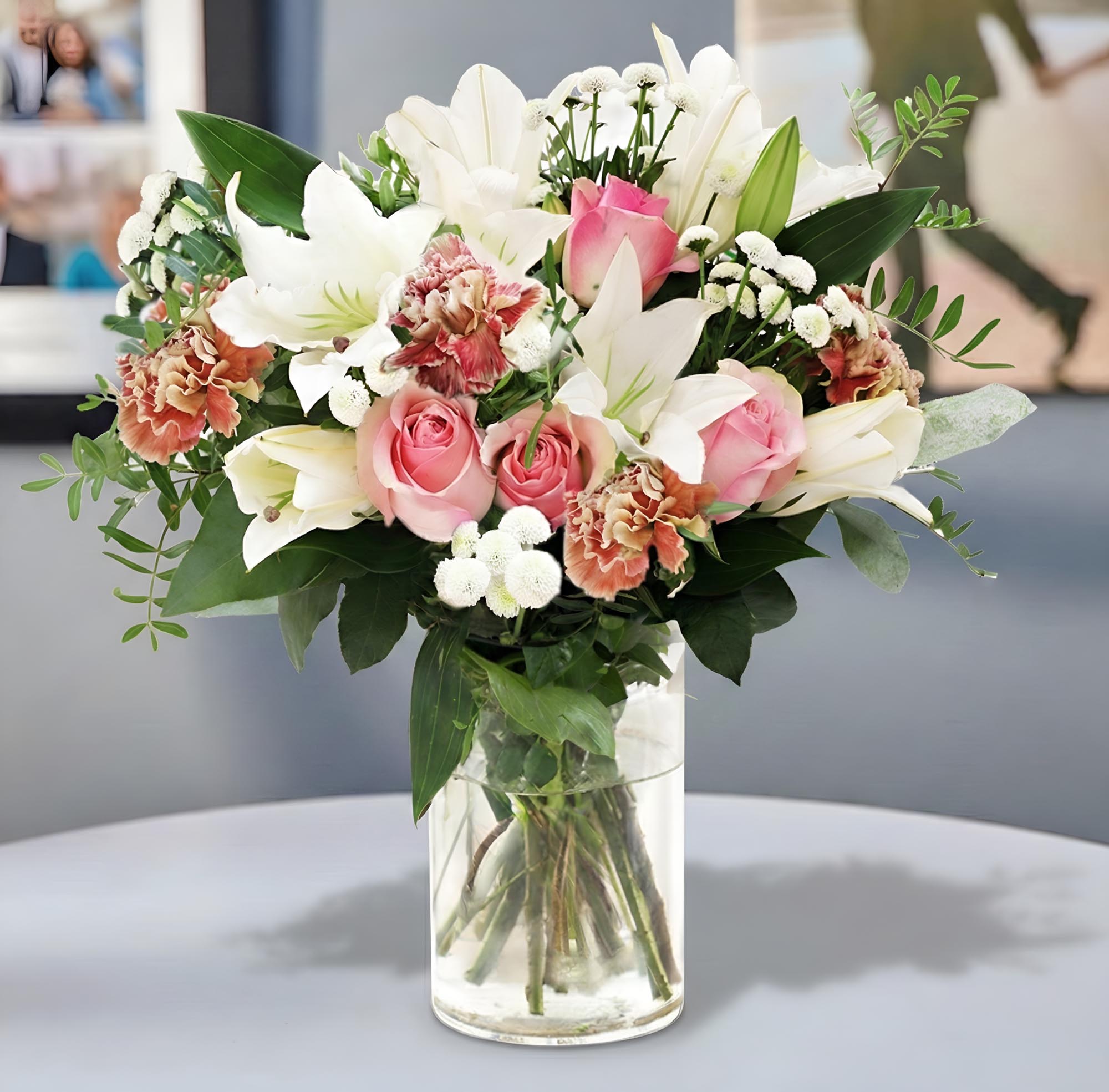 Blossoming Gifts Luxury Pink Purity Flower Bouquet - Free Delivery!