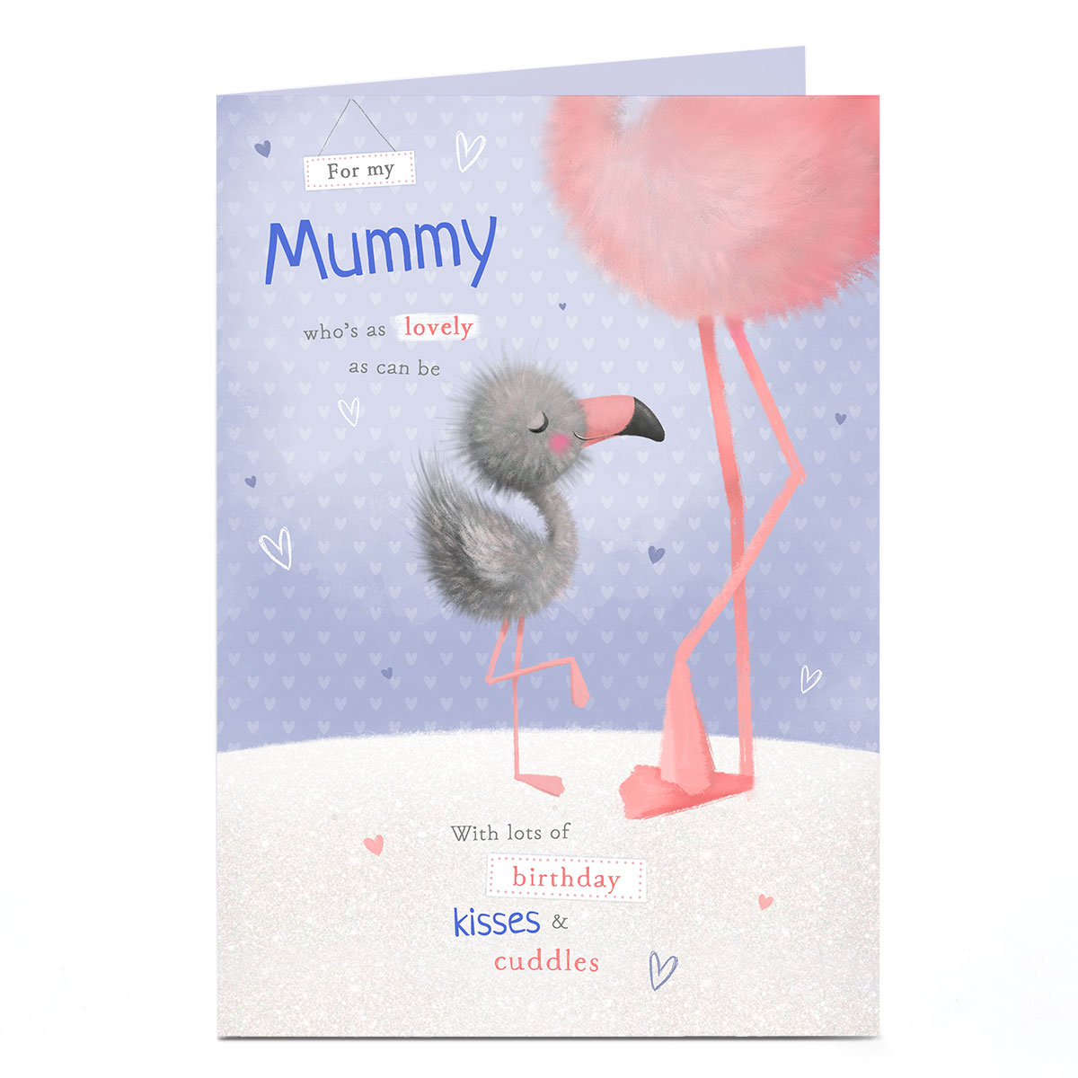 Personalised Birthday Card - Mummy  Flamingo As Lovely As Can Be