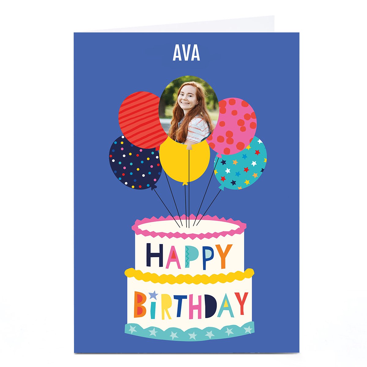 Photo Cut Outs Birthday Card - Birthday Cake