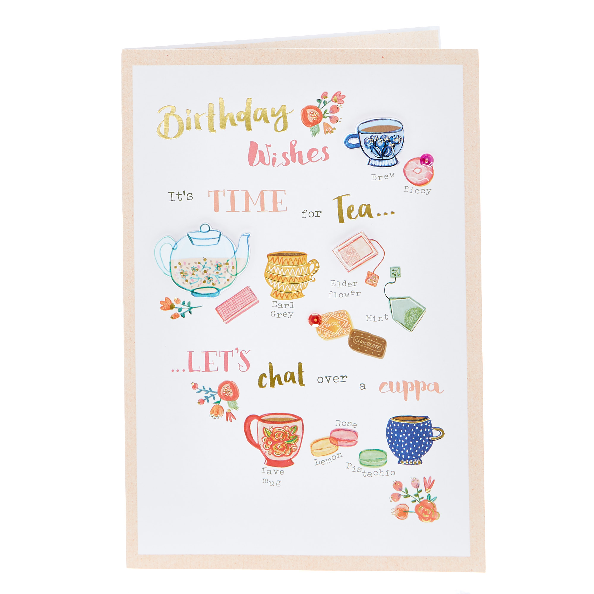 Birthday Card - It's Time For Tea