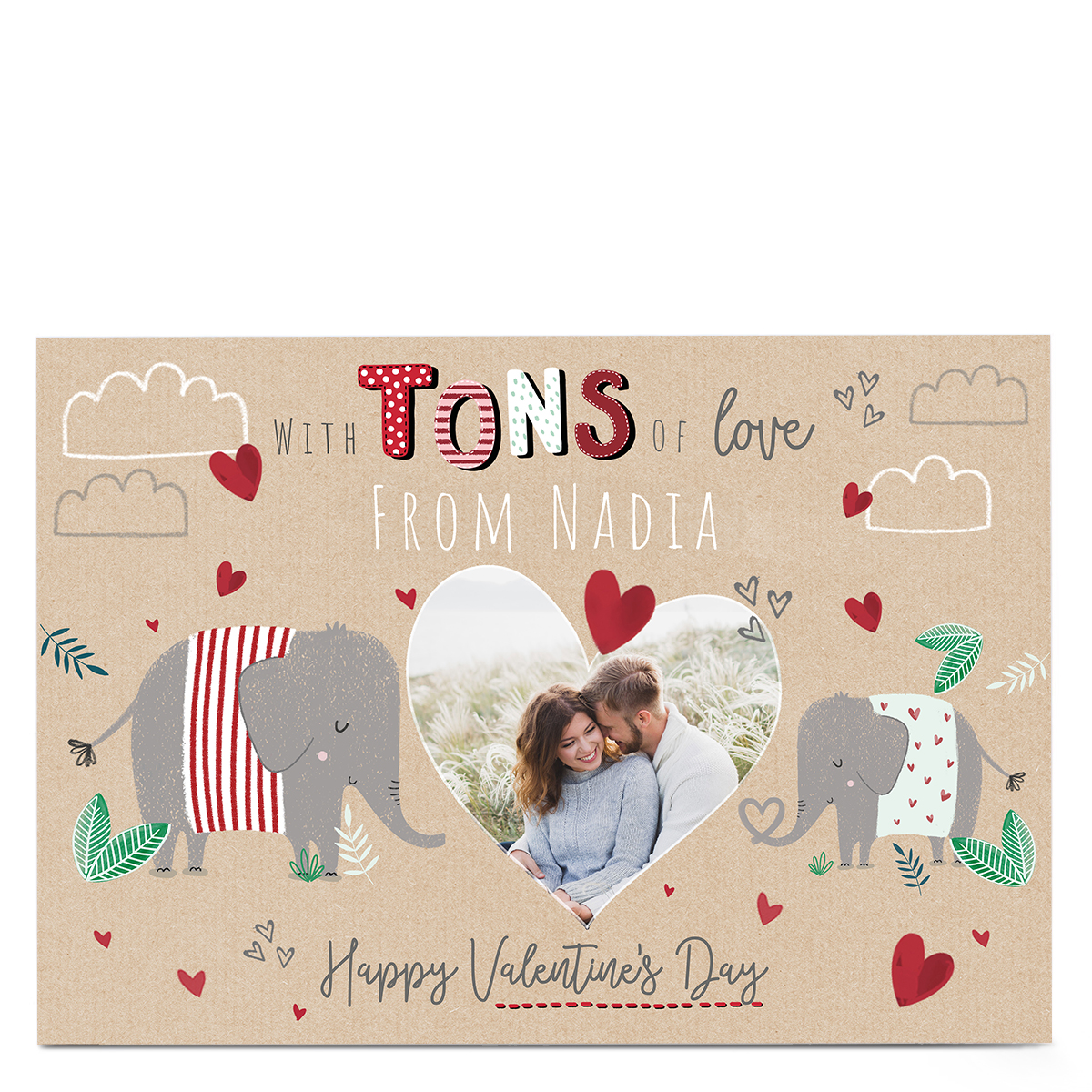 Photo Valentine's Day Card - With Tons of Love