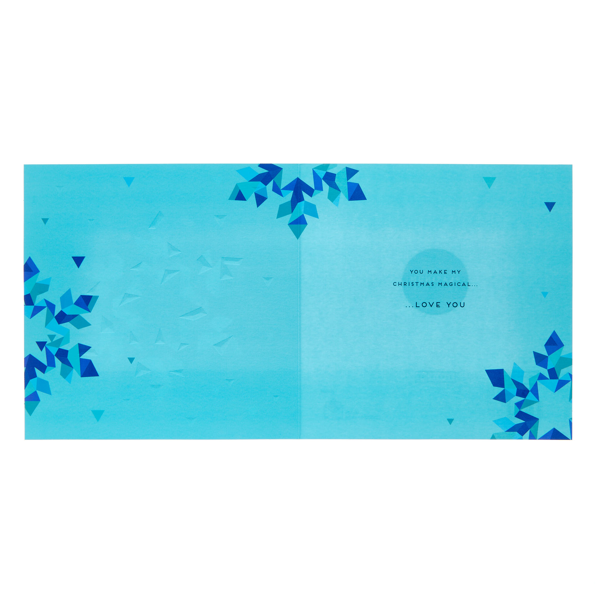 Platinum Boyfriend Geometric Snowflake Christmas Card