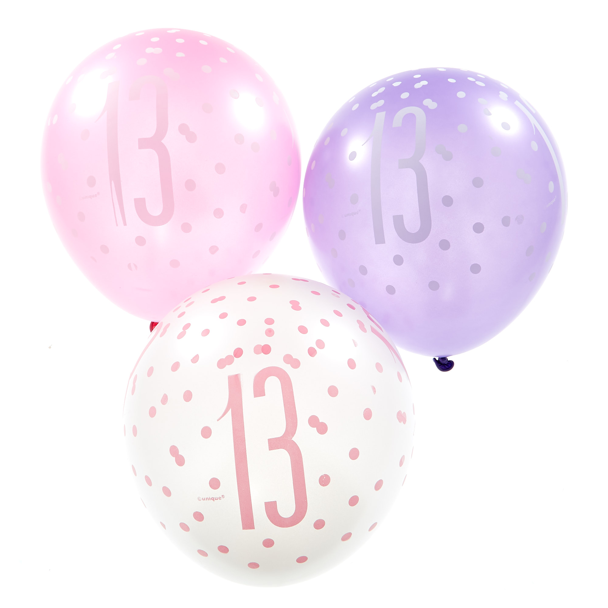 Pink 13th Birthday Party Accessories Kit - 6 Pieces 