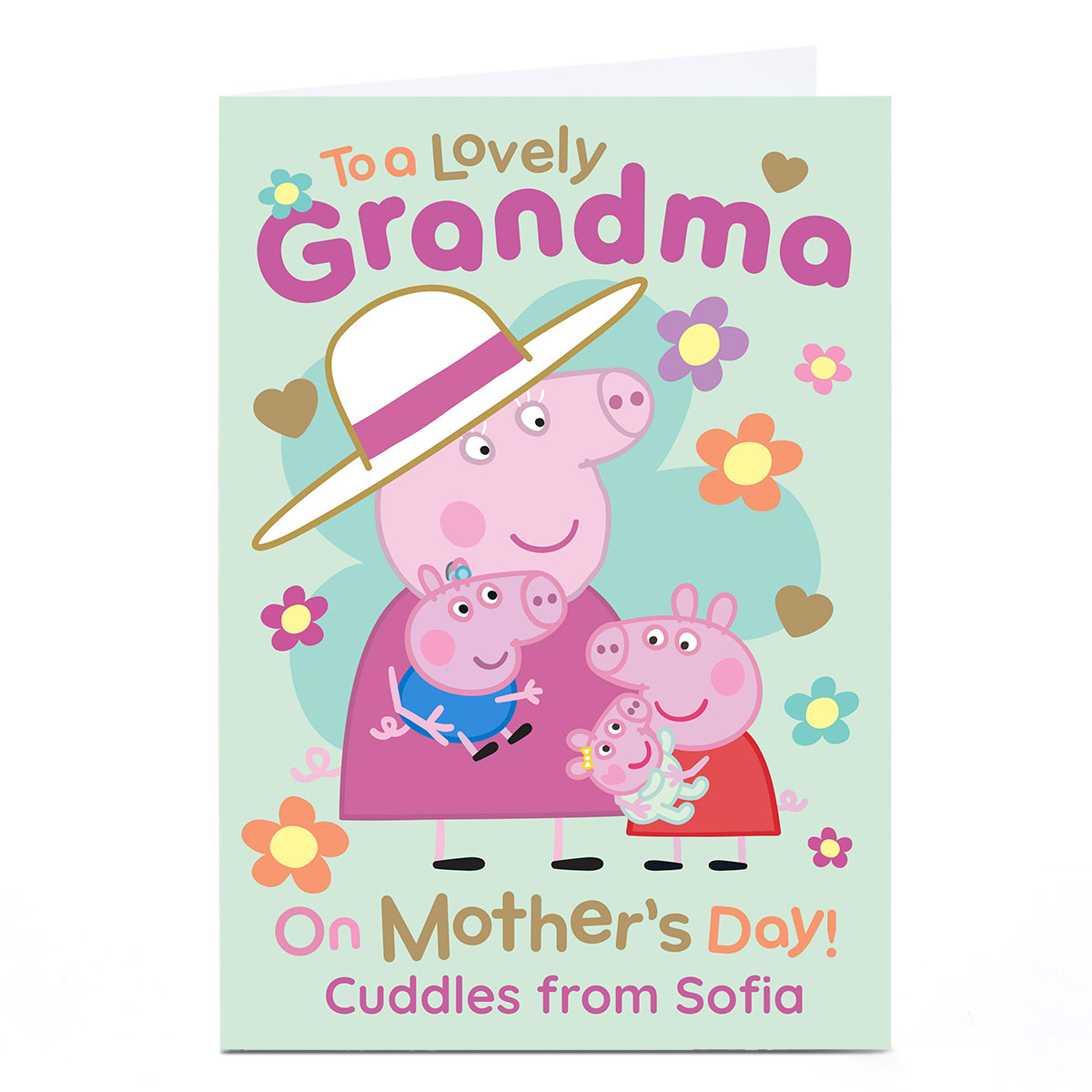 Personalised Mother's Day Card - To a Lovely Grandma 