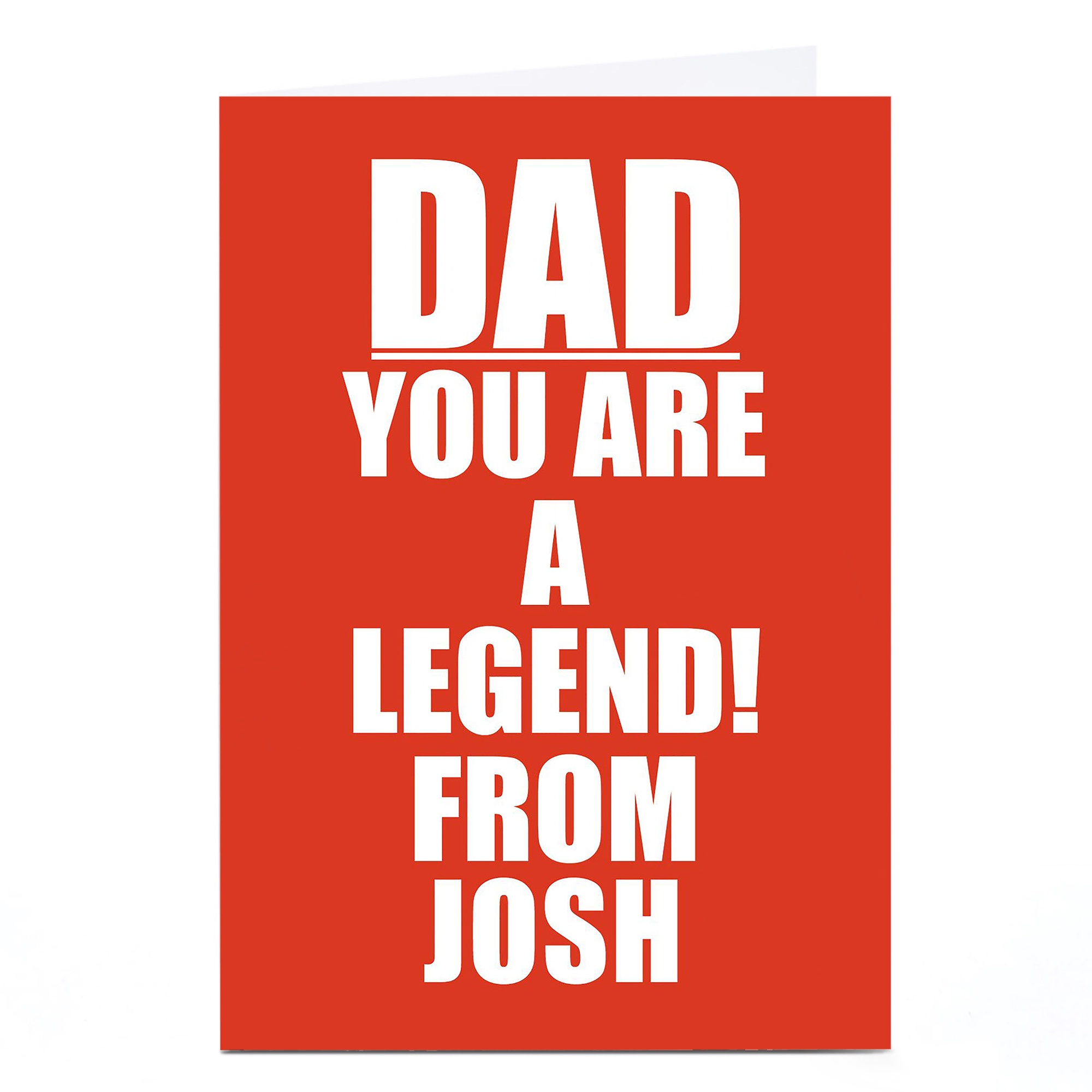 Personalised Father's Day Card - Legend