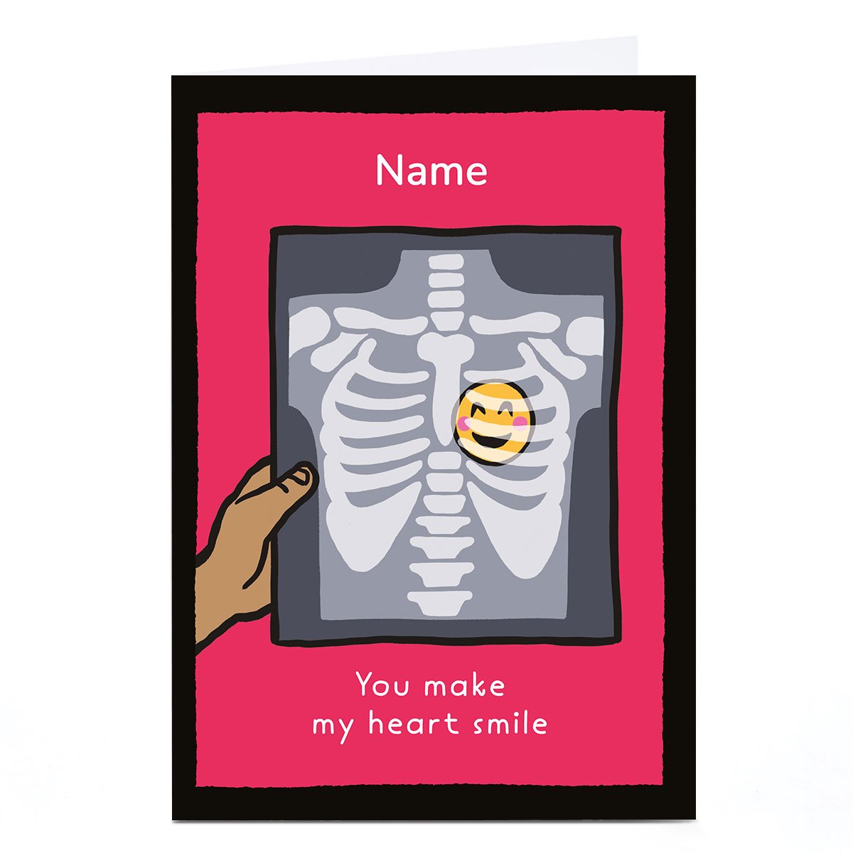 Personalised Bangheads Valentine's Day Card - You Make My Heart Smile, Any Name