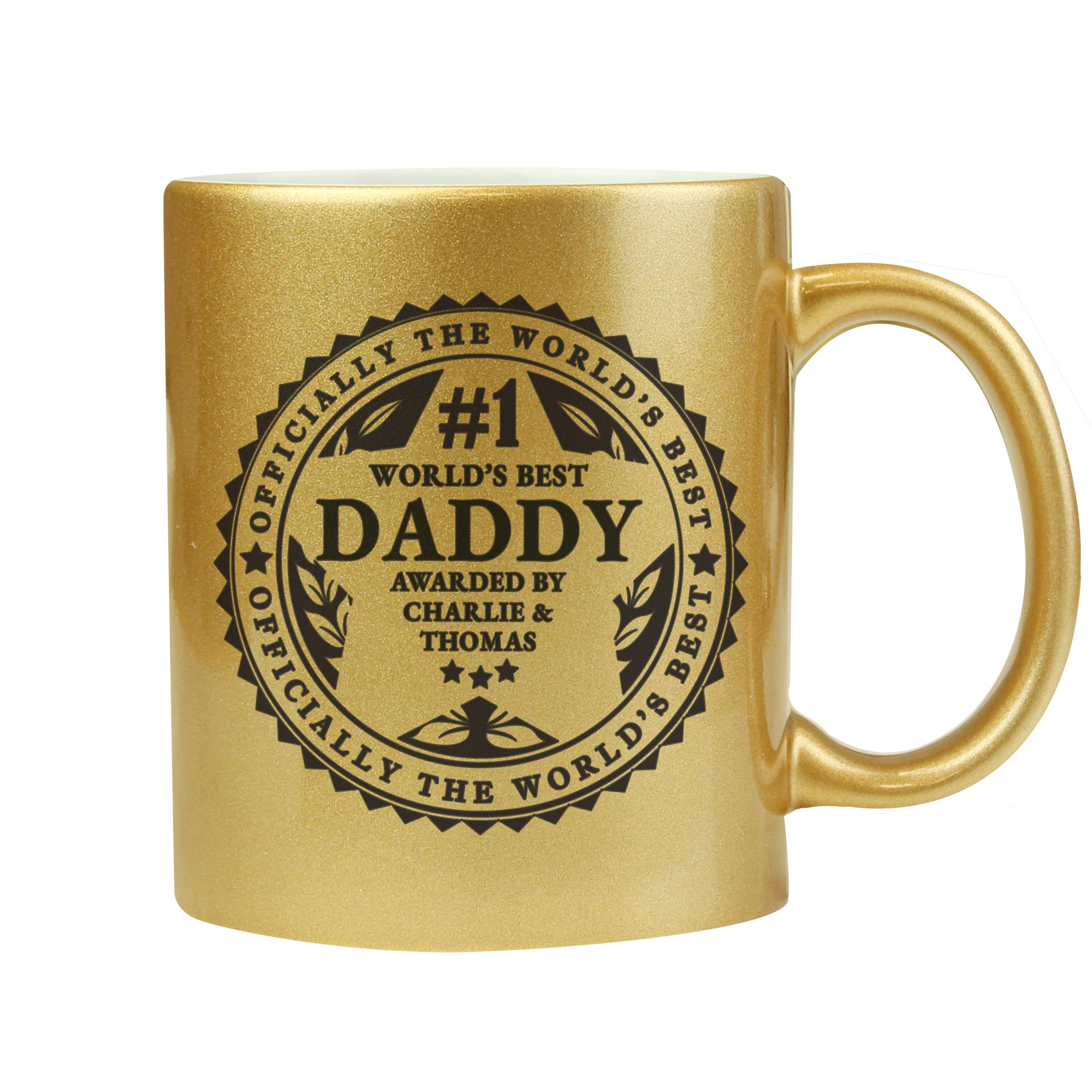 Personalised Gold Mug, World's Best 