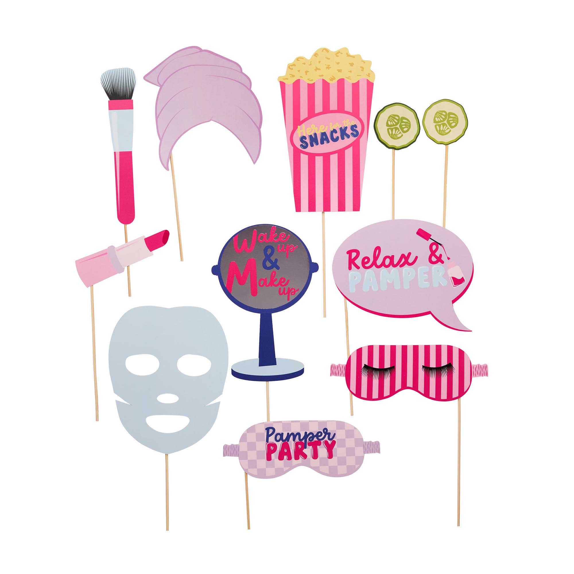 Pamper Party Photo Props - Pack of 10