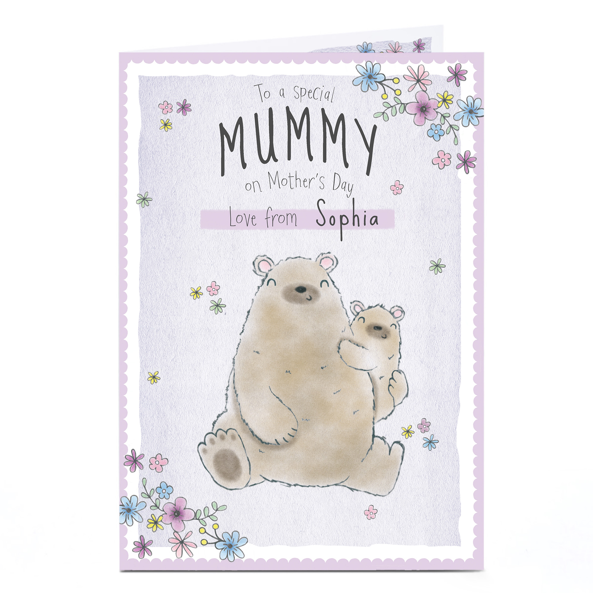 Personalised Mother's Day Card - Cute Bears