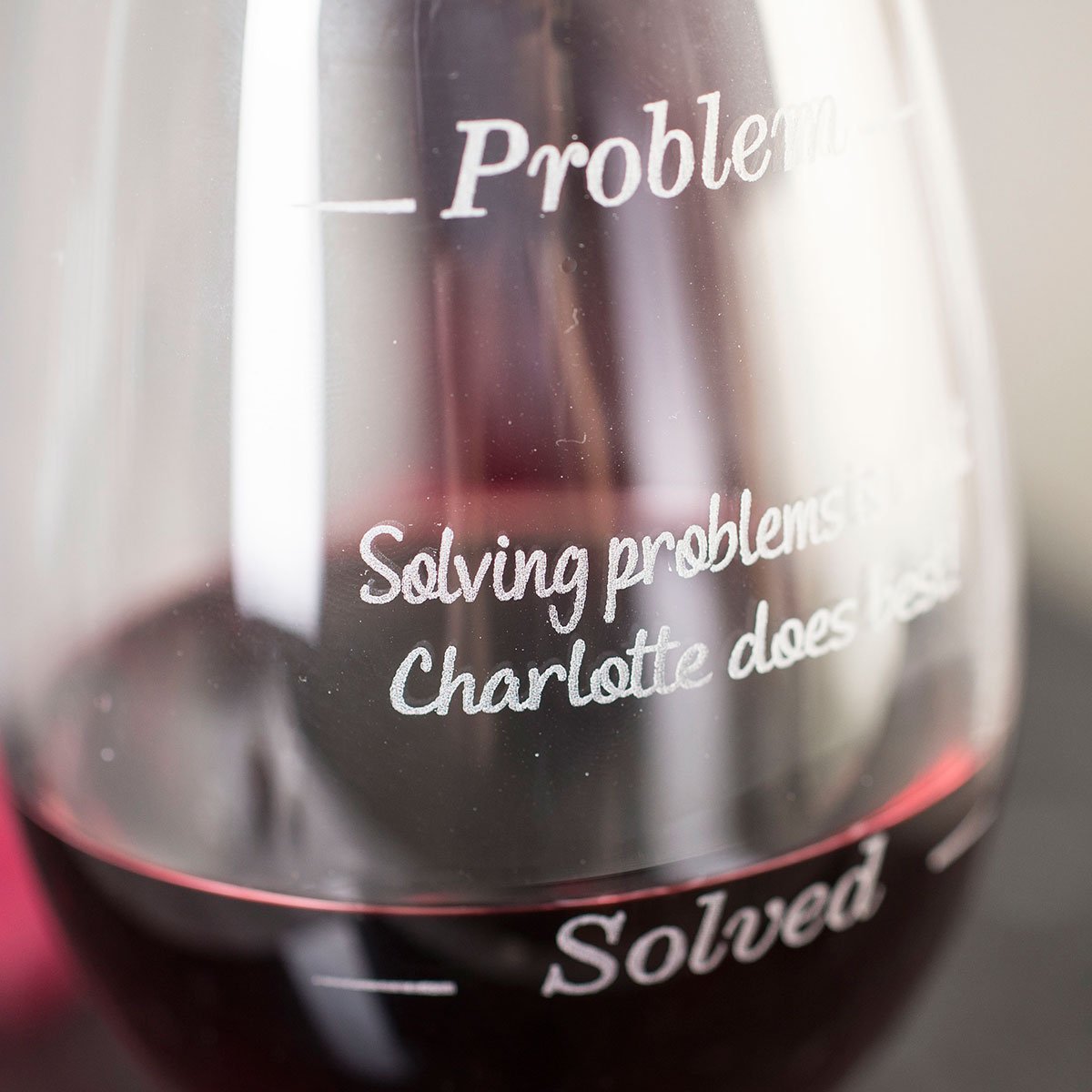 Personalised Wine Glass - Problem Solved