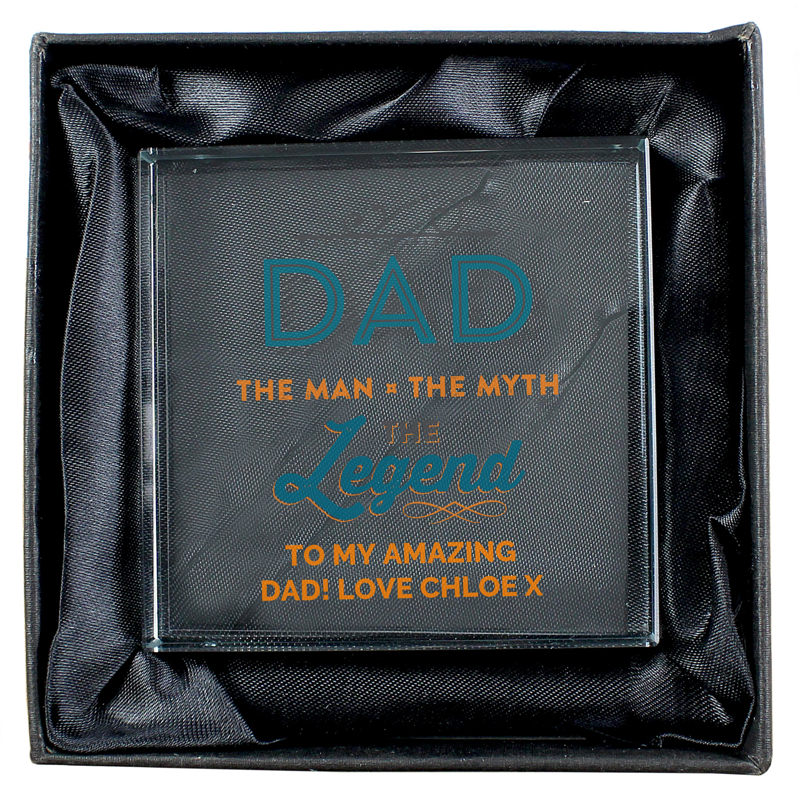 Personalised Glass Token - Dad The Legend