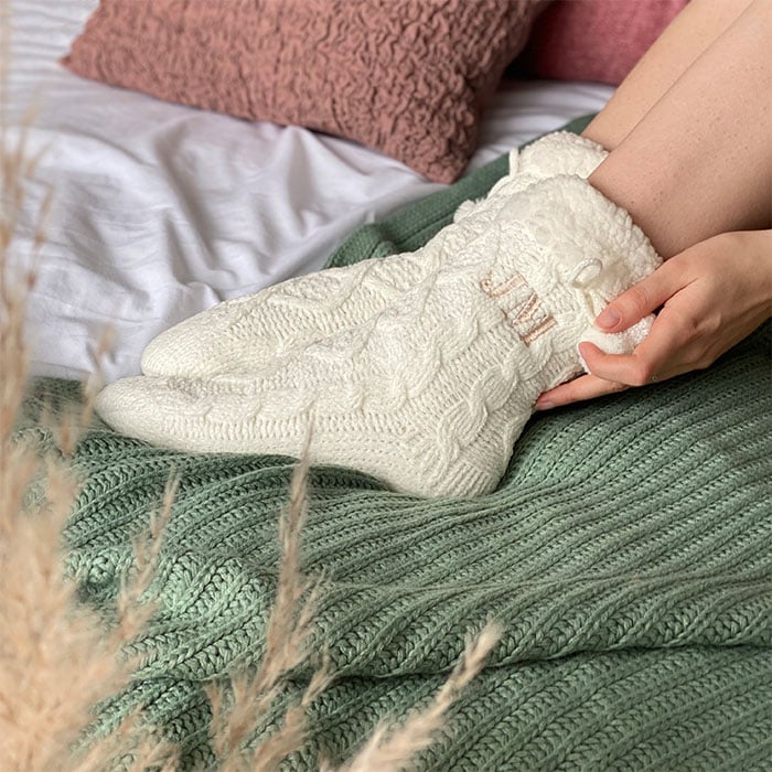 Personalised Monogram Super Soft Slipper Socks