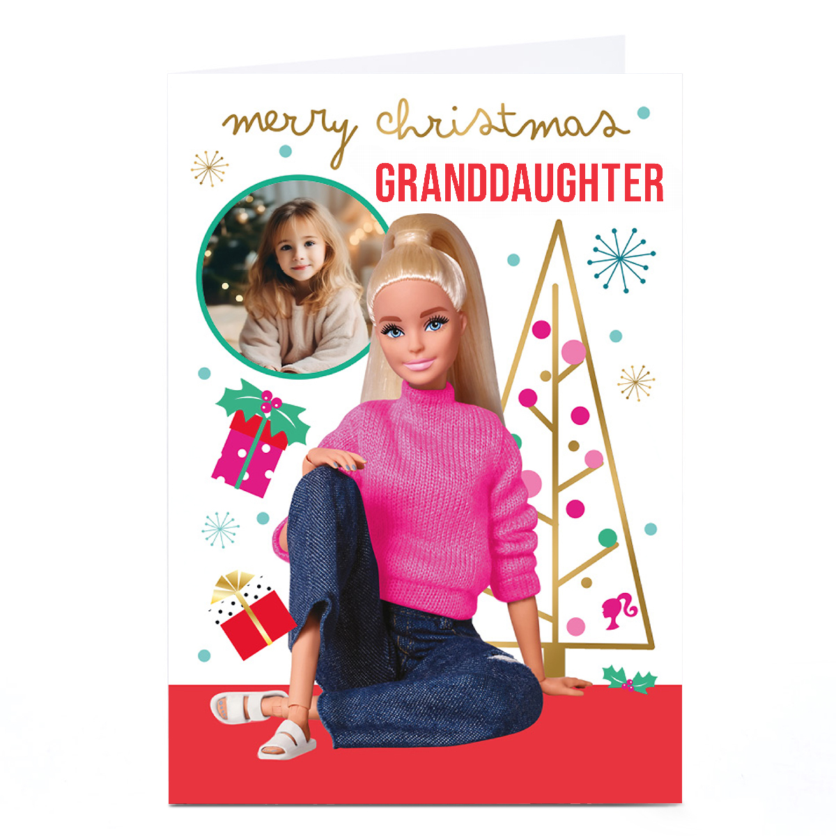 Photo Barbie Christmas Card - Granddaughter