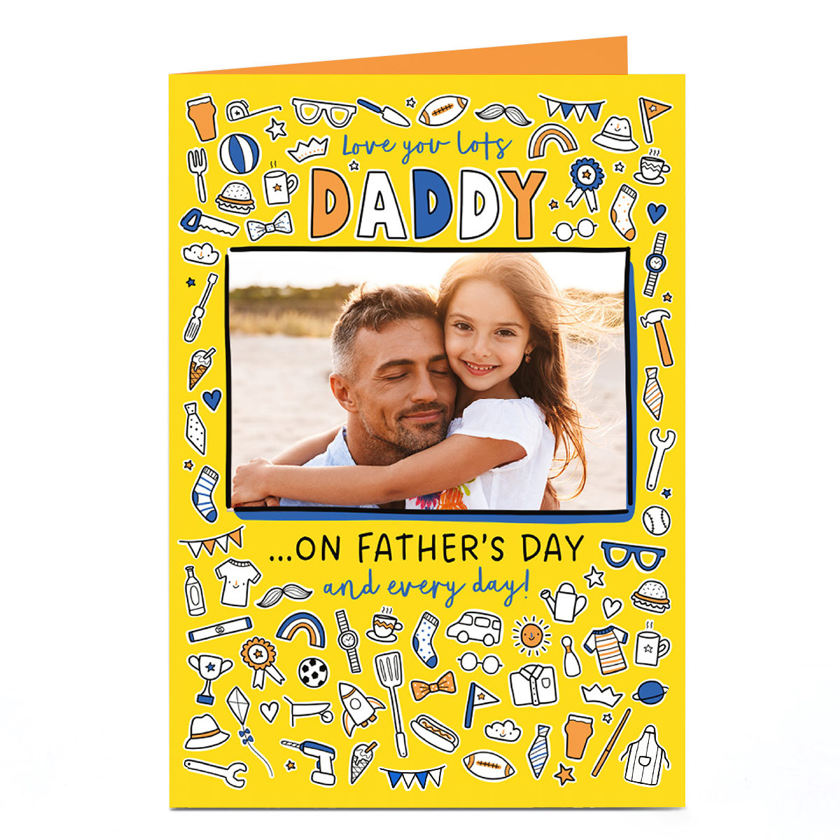 Personalised Father's Day Card Photo Card - Love you lots Daddy