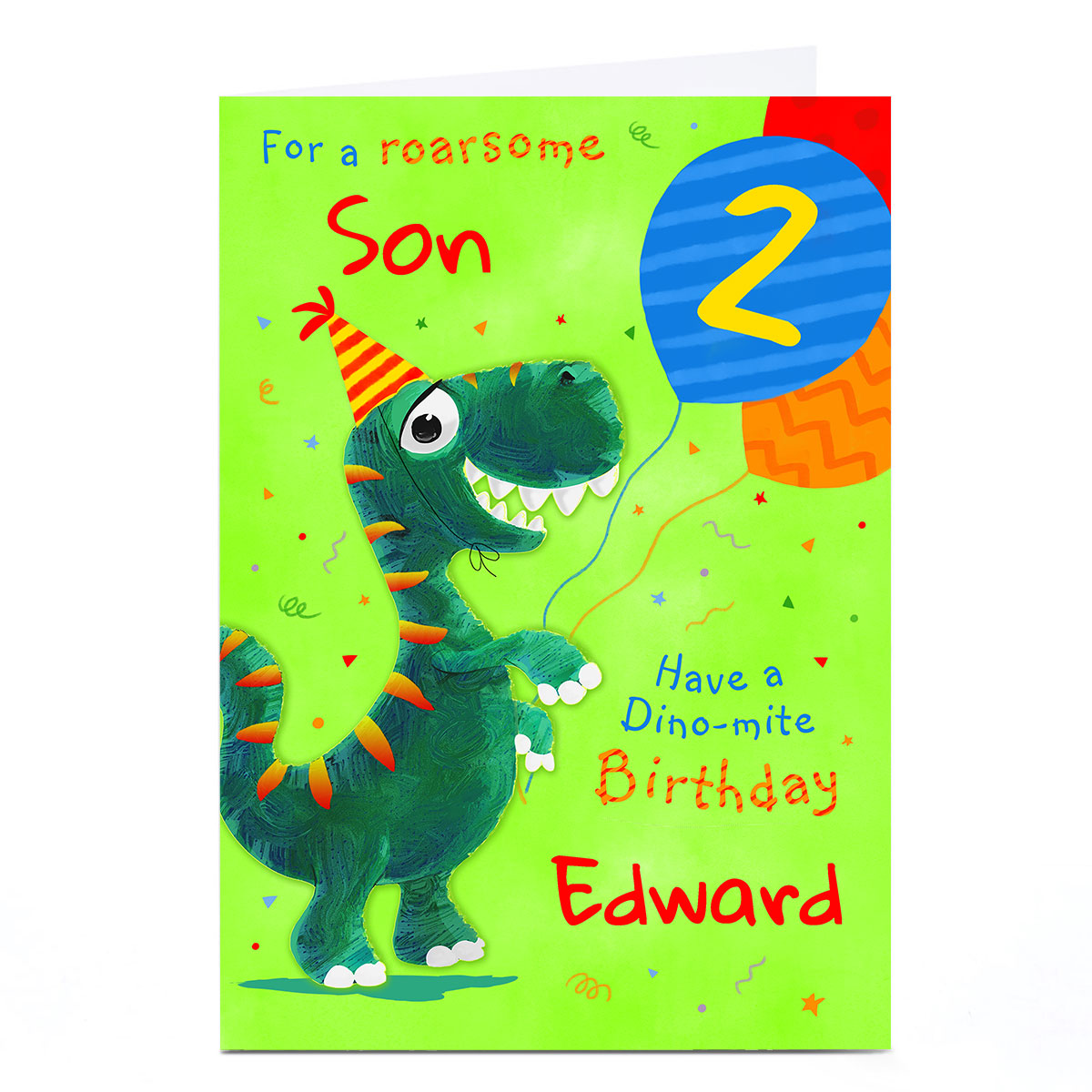 Personalised Birthday Card - Dino-mite