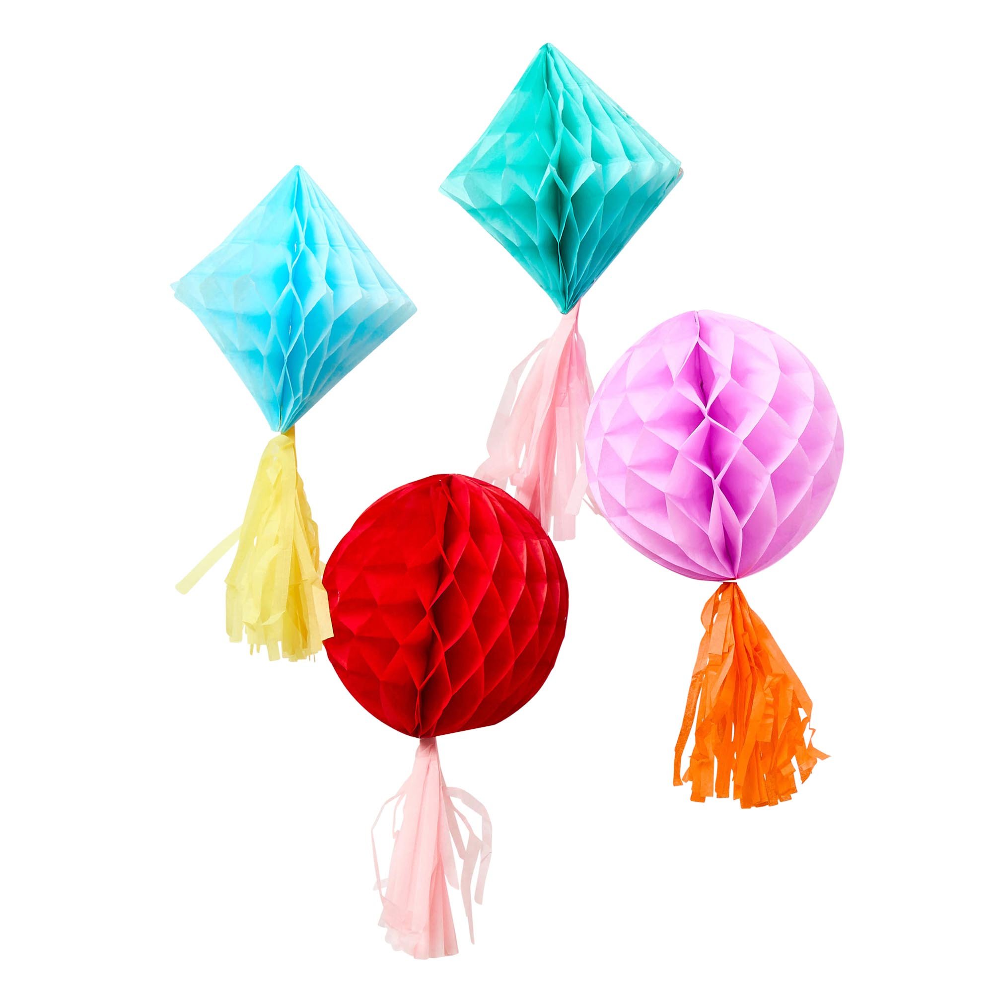 Bright Banquet Tassel Honeycombs - Pack of 4