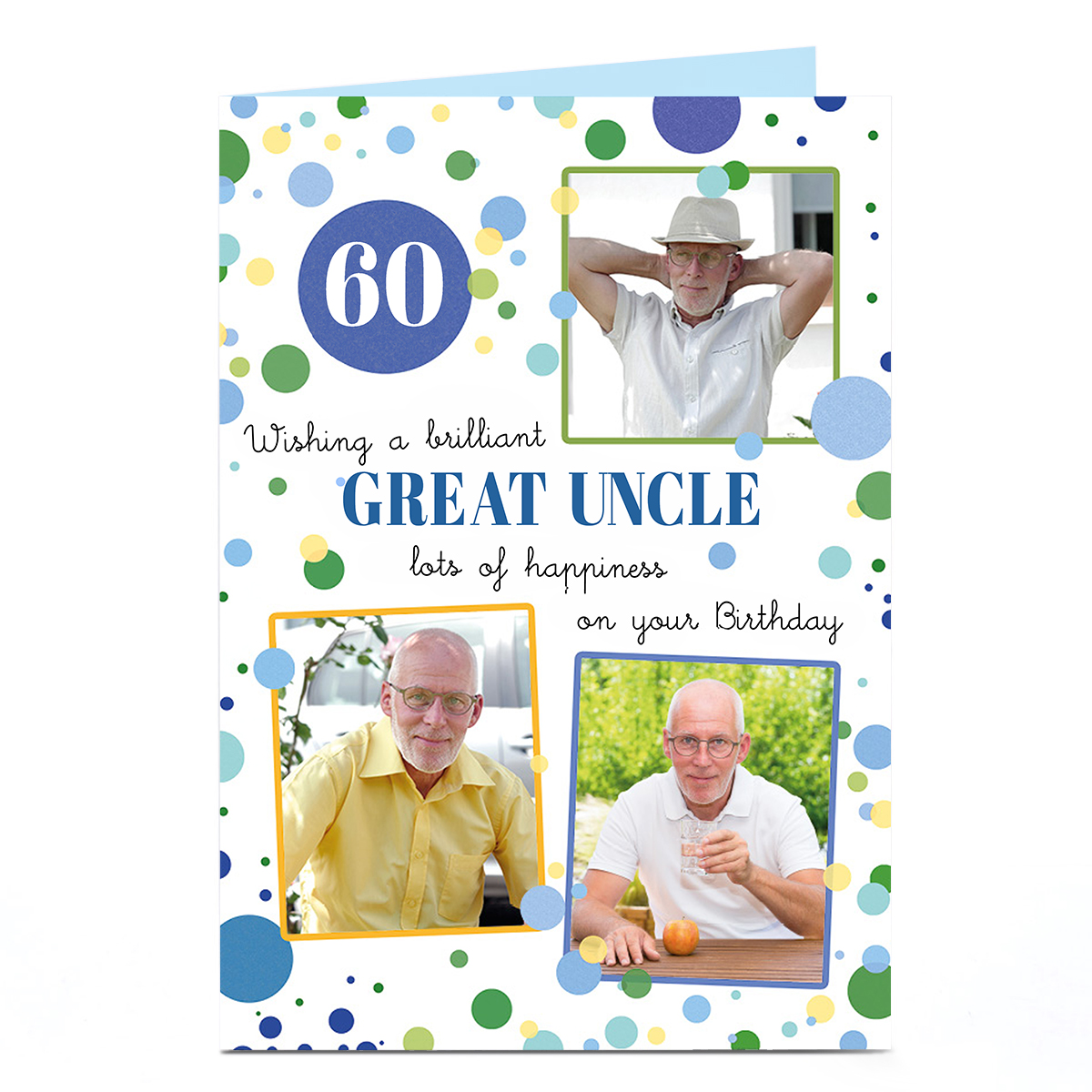 Photo Birthday Card - Lots Of Happiness, Editable Age