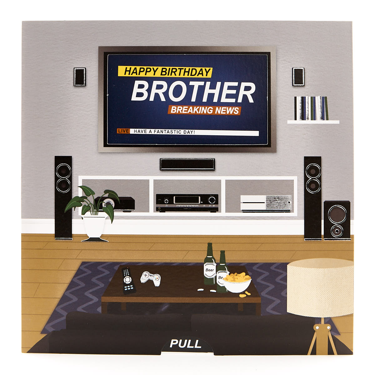 Exquisite Collection Birthday Card - Brother, TV