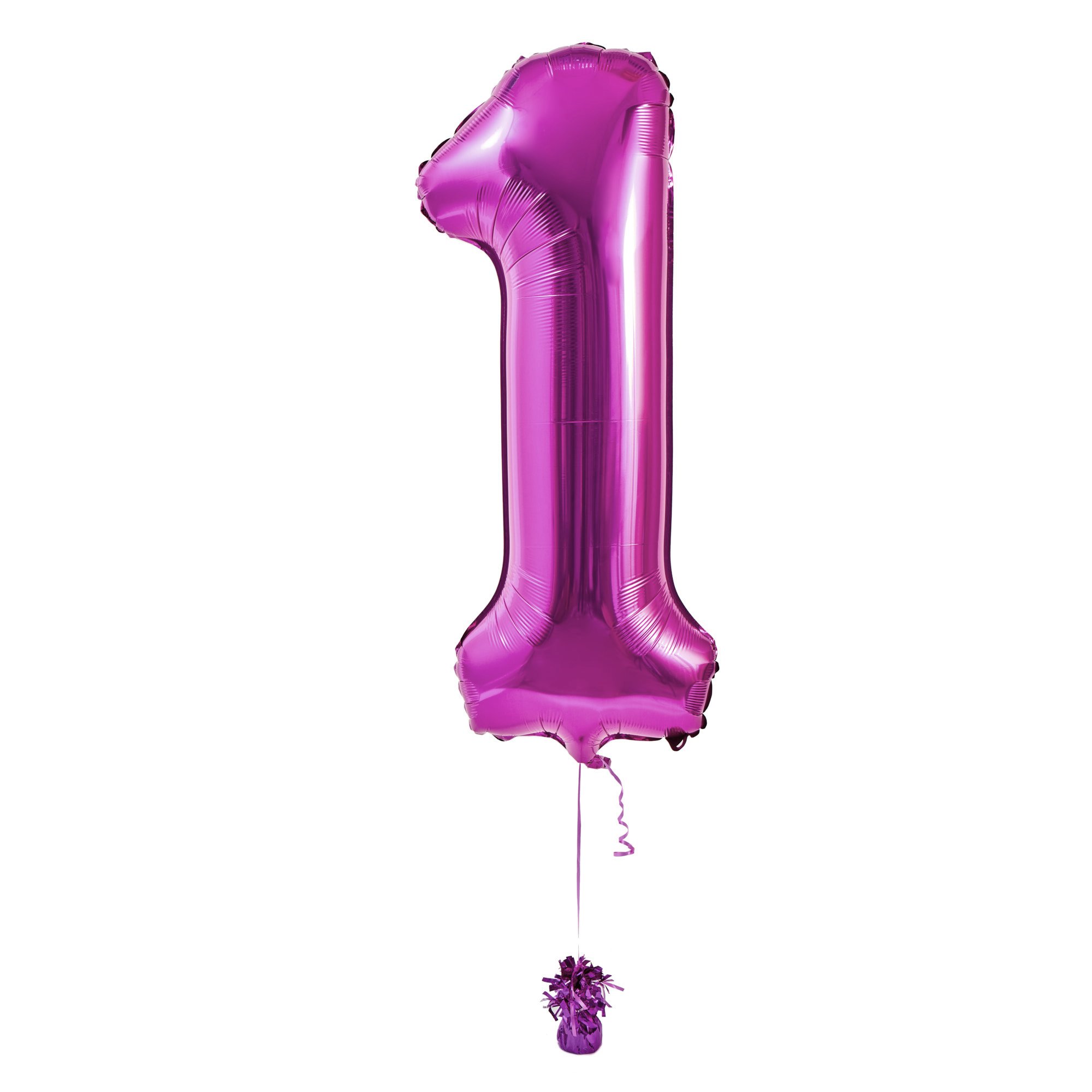 Large Pink Number 1 Inflated Balloon Arrangement 
