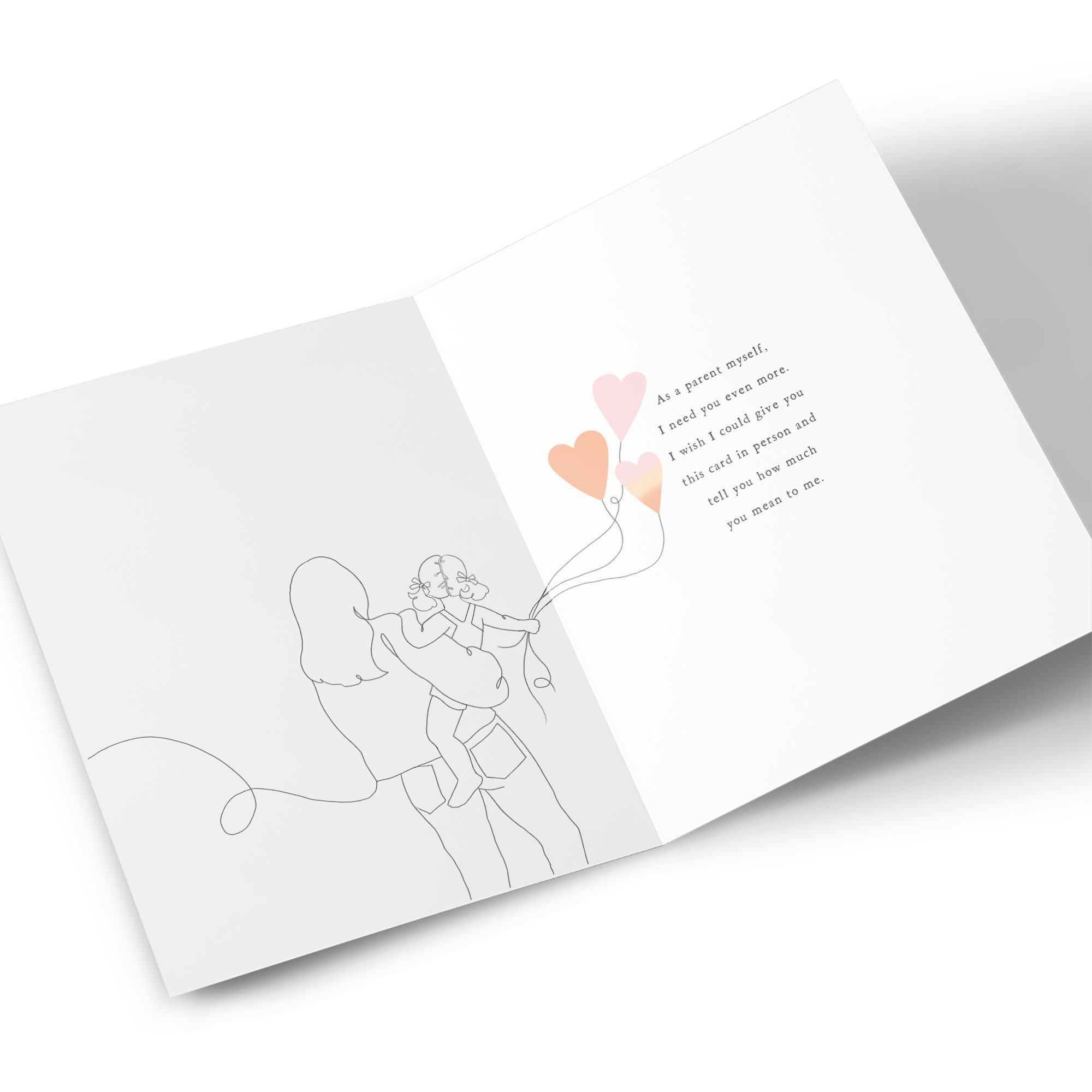 Mother's Day Card - Mother and Daughter I Miss You