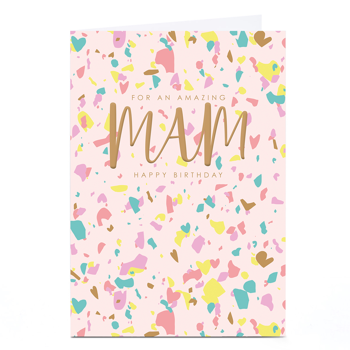 Personalised Birthday Card - Abstract Confetti, Mam