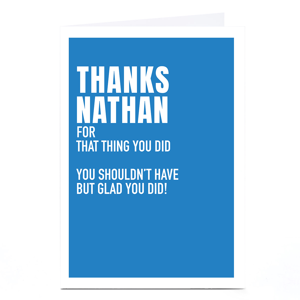 Personalised Wordee Thank You Card - That Thing You Did
