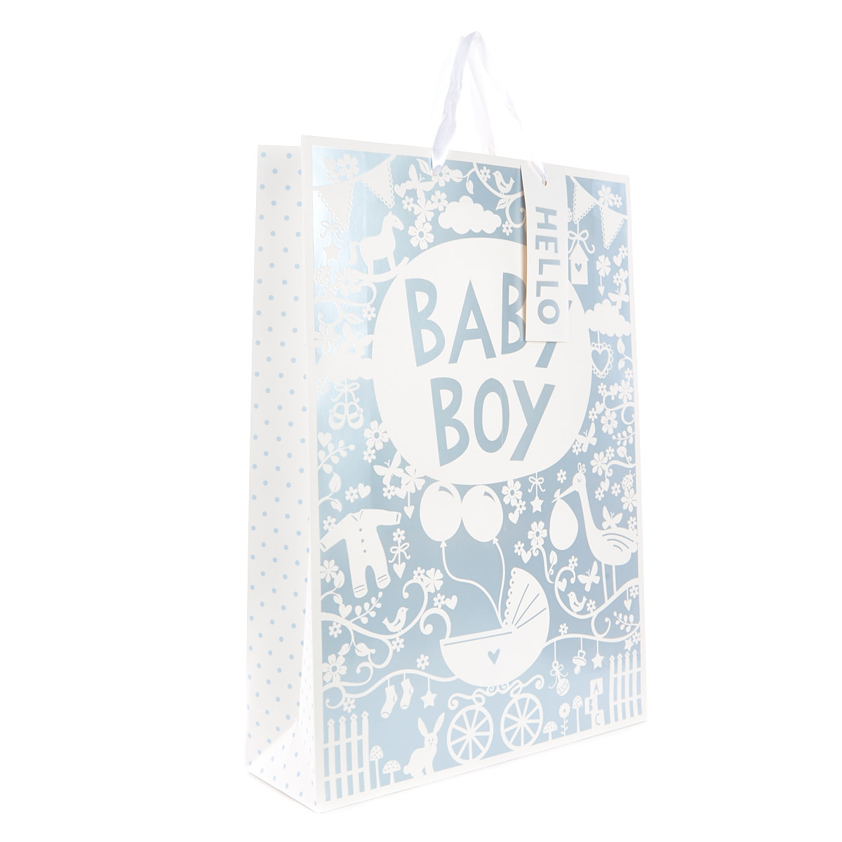 Buy Large Blue Gift Bag Hello Baby Boy for GBP 1.49 Card Factory UK