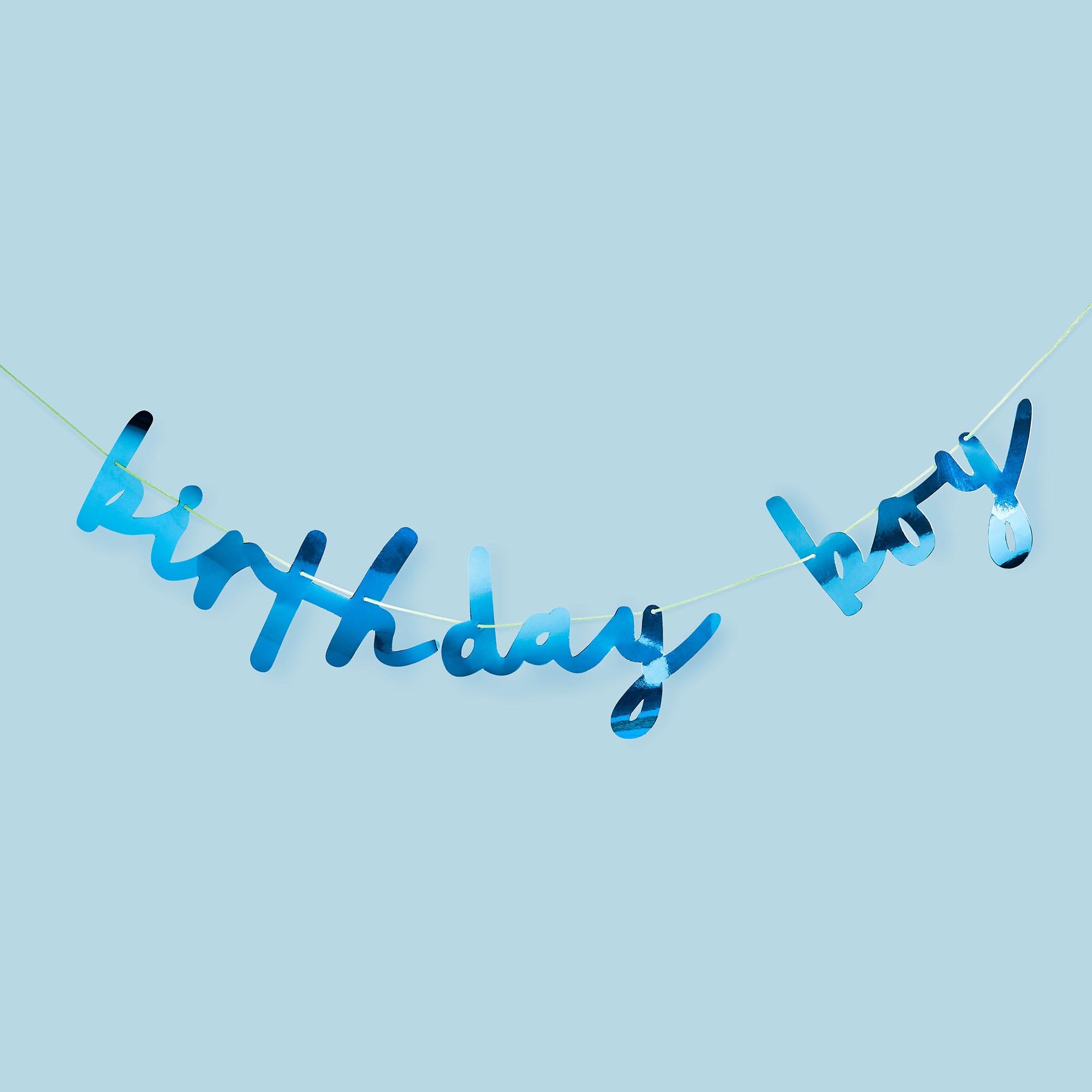 Blue Birthday Boy Card Banner 