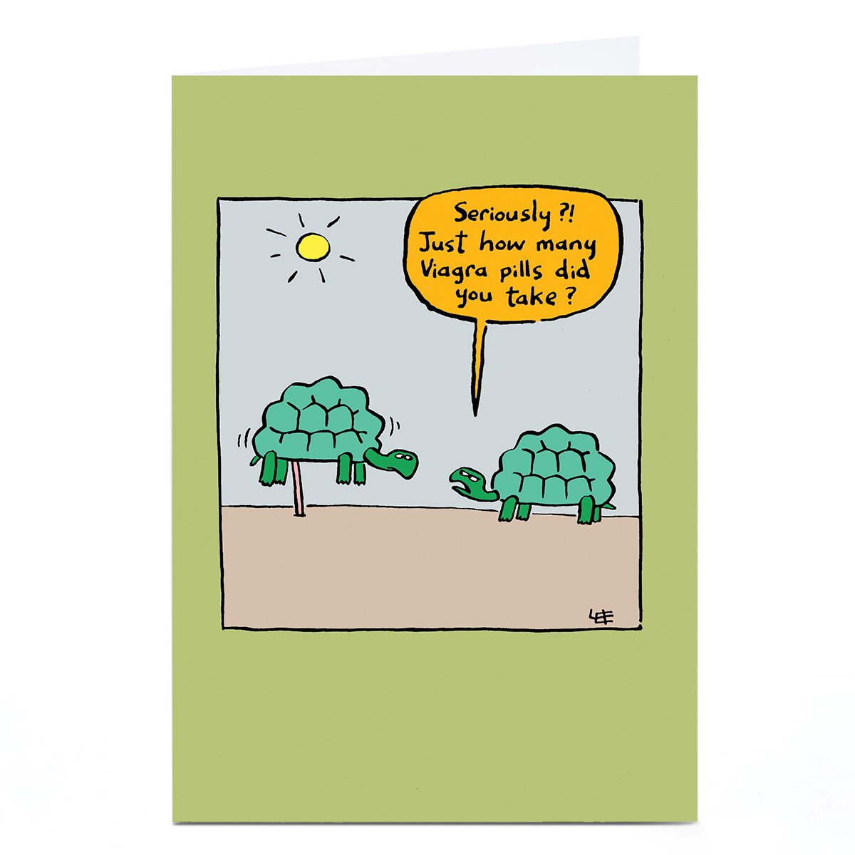 Personalised Lee Fearnley Card - Tortoise Viagra