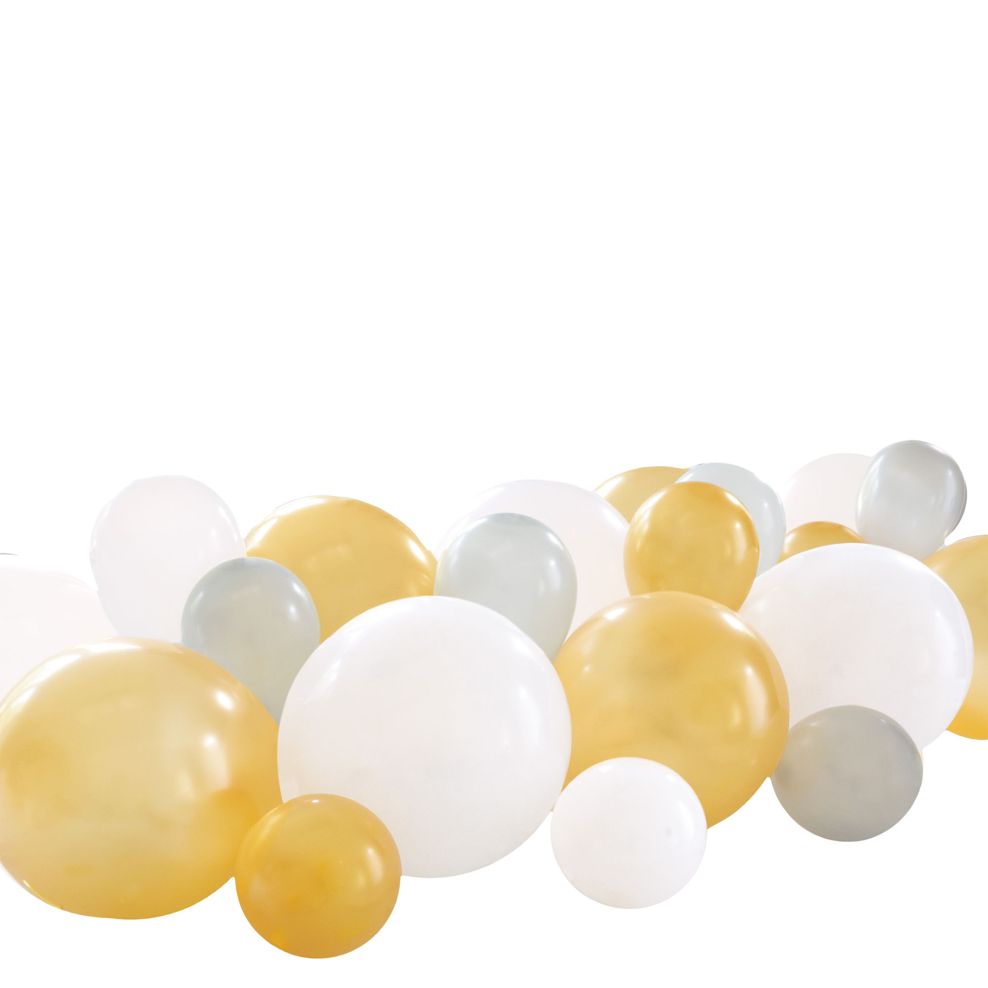 Silver, White & Gold Balloon Garland Table Runner Kit