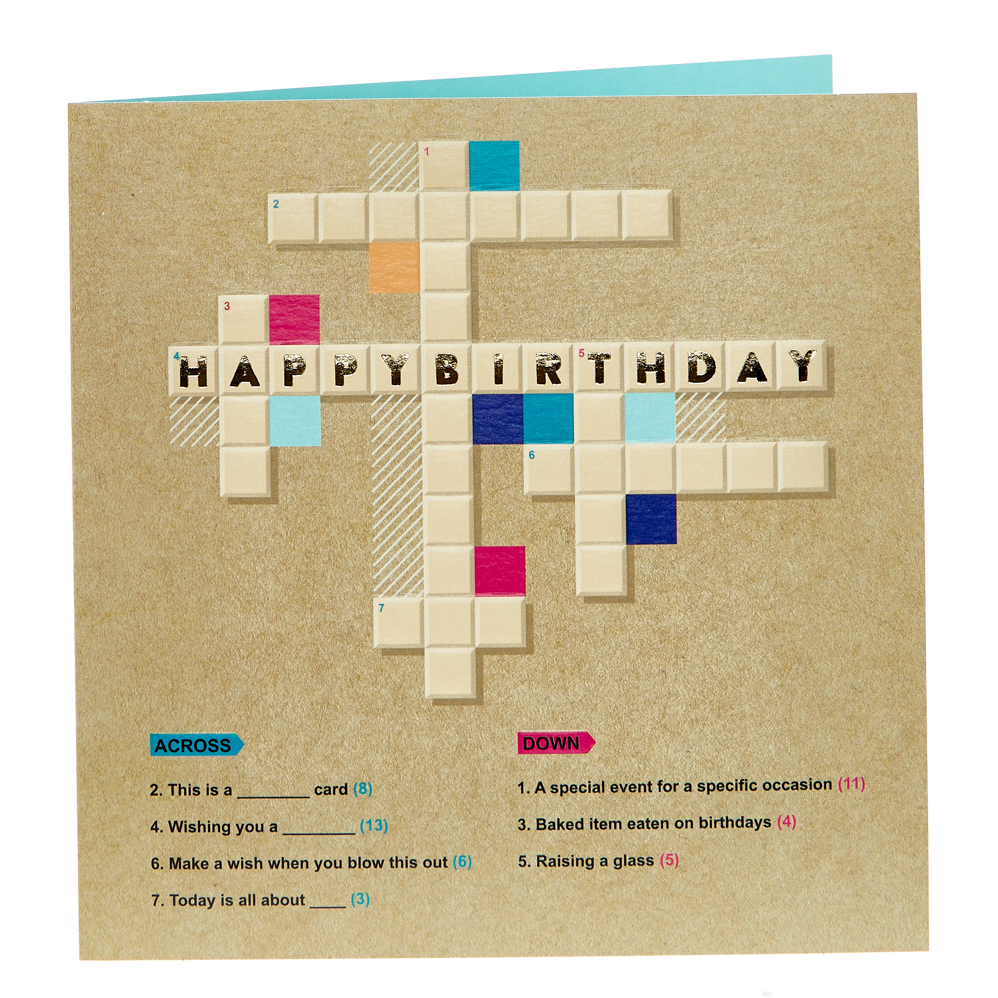 Birthday Card - Birthday Crossword