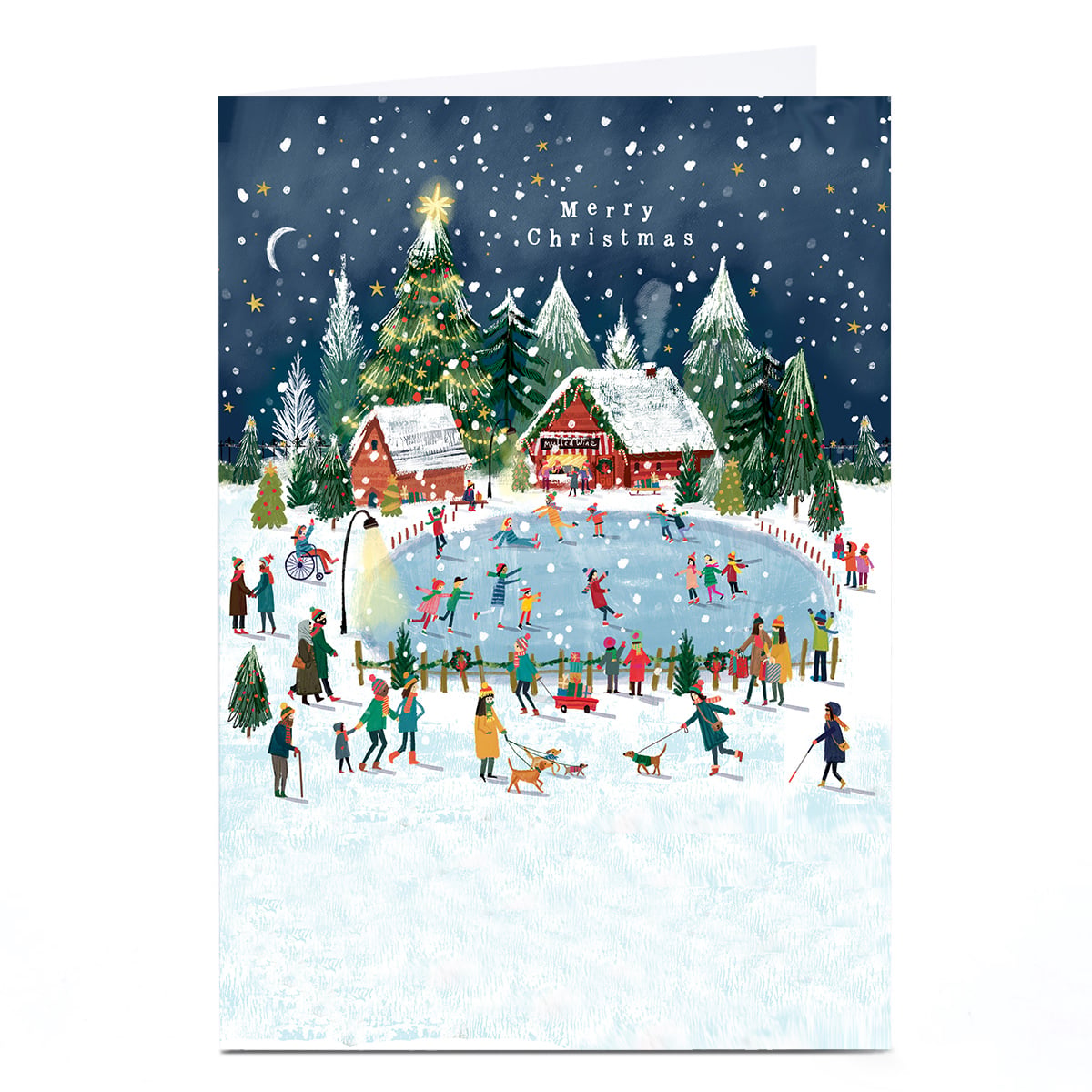 Christmas Card - Village Skating Scene