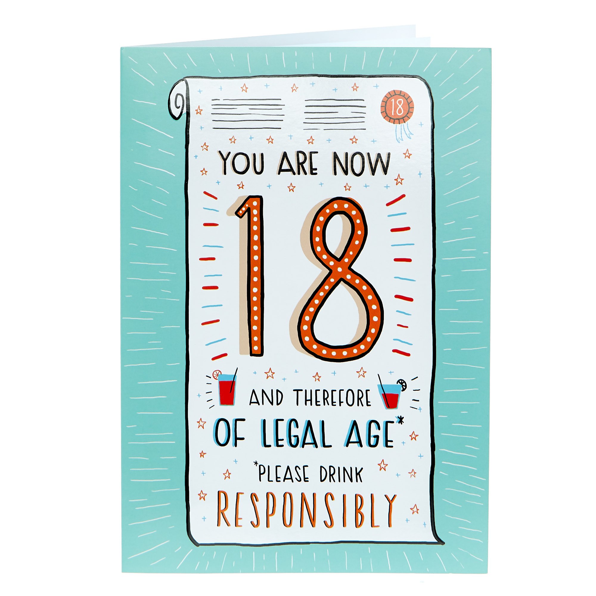 18th Birthday Card - Of Legal Age