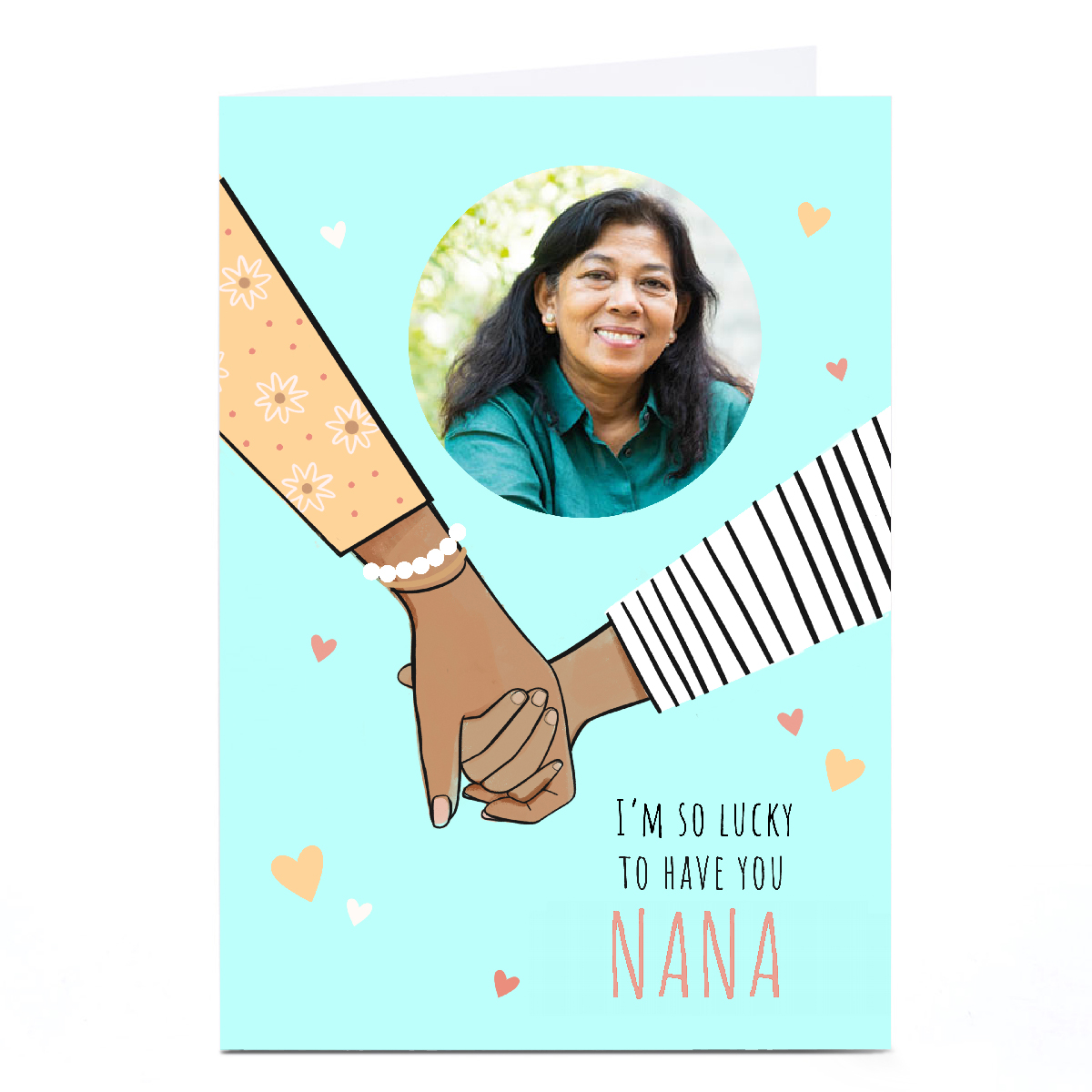 Personalised Mother's Day Card - Holding Hands - Nana