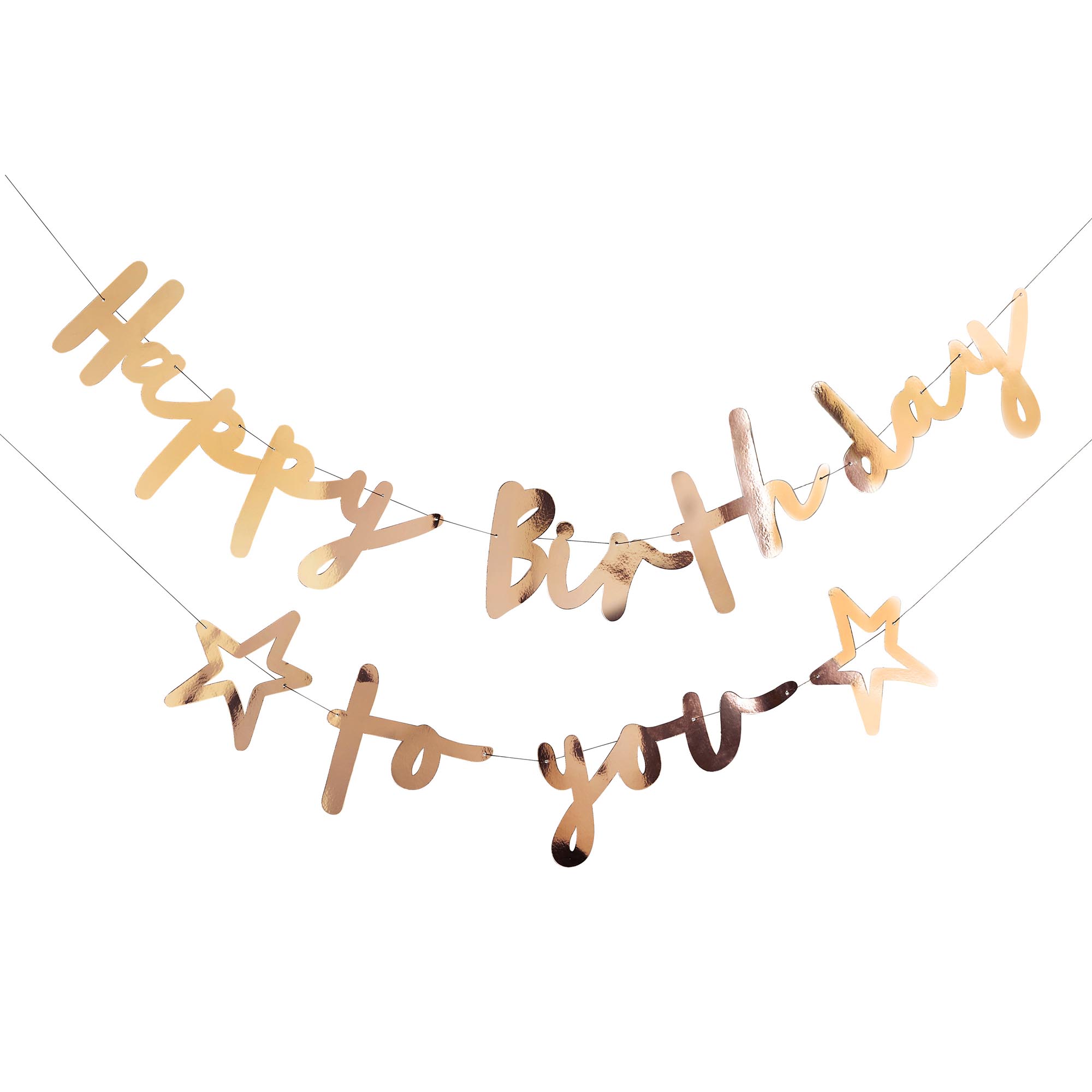 Metallic Happy Birthday To You Card Banner (3 Colour options)