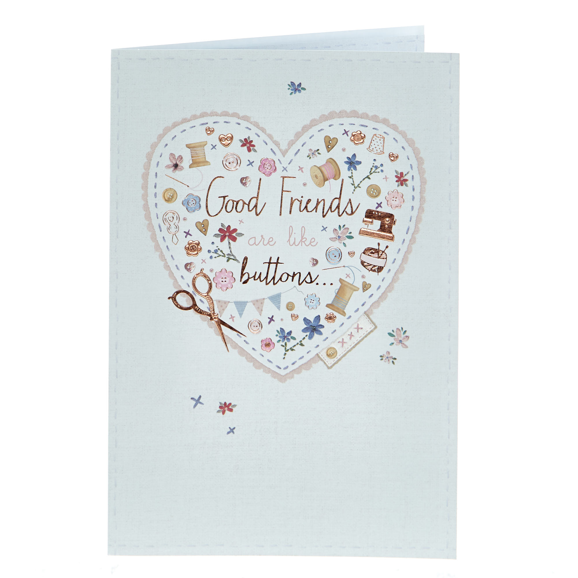 Birthday Card - Good Friends Are Like Buttons