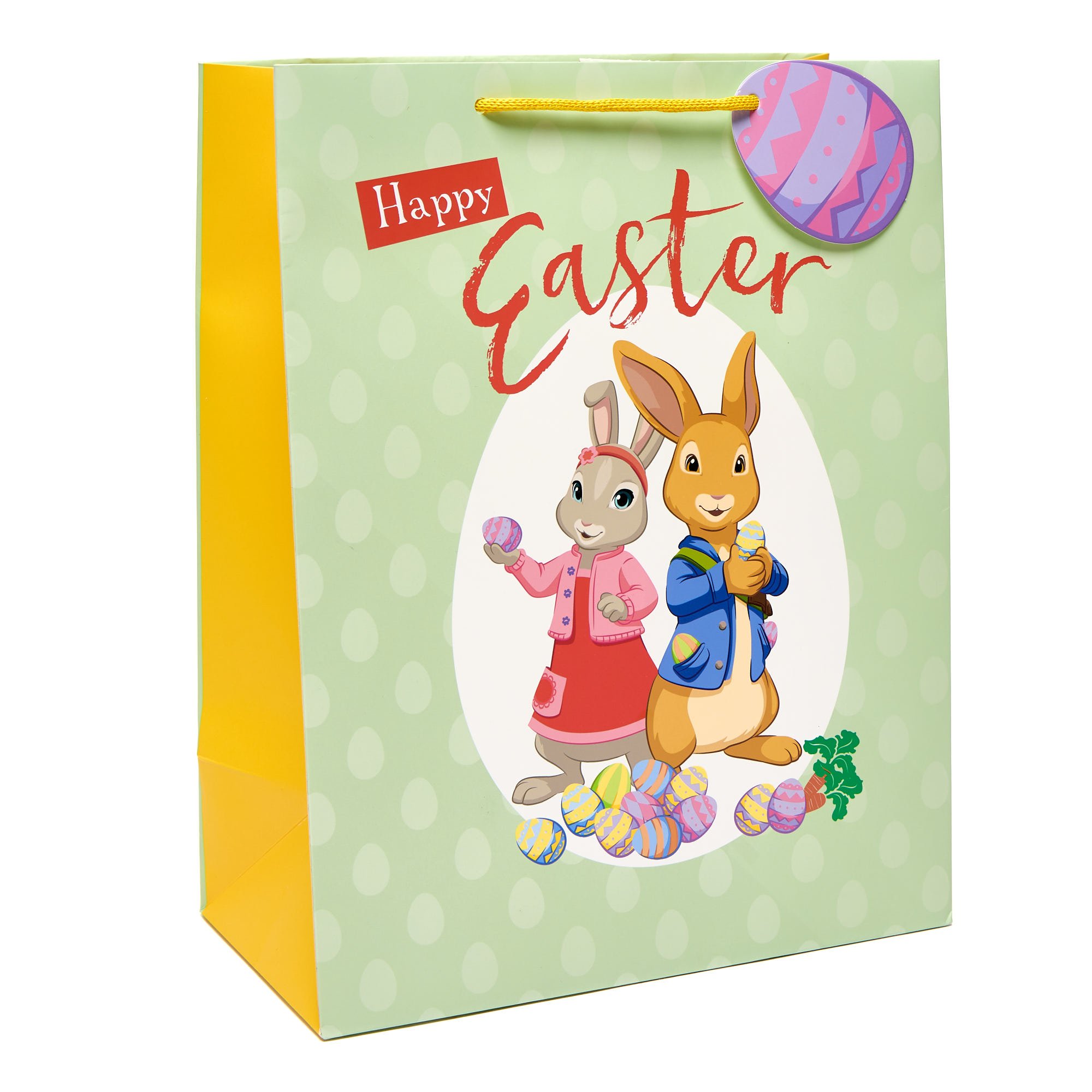 Peter Rabbit Happy Easter Large Portrait Gift Bag
