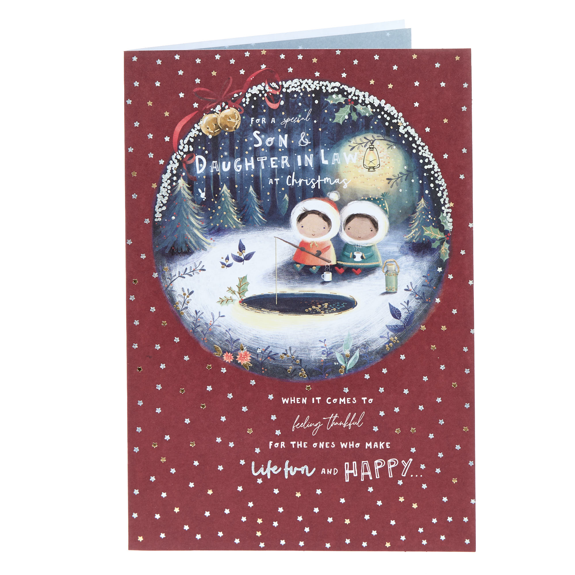 Son & Daughter In Law Fun & Happy Christmas Card