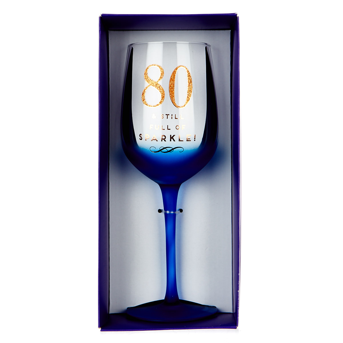 80th Birthday Wine Glass - Still Full Of Sparkle