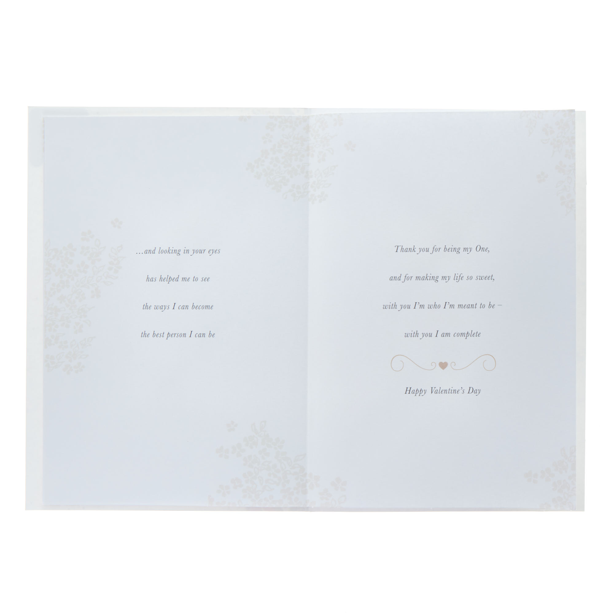 Lady In My Life Floral Border Valentine's Day Card 