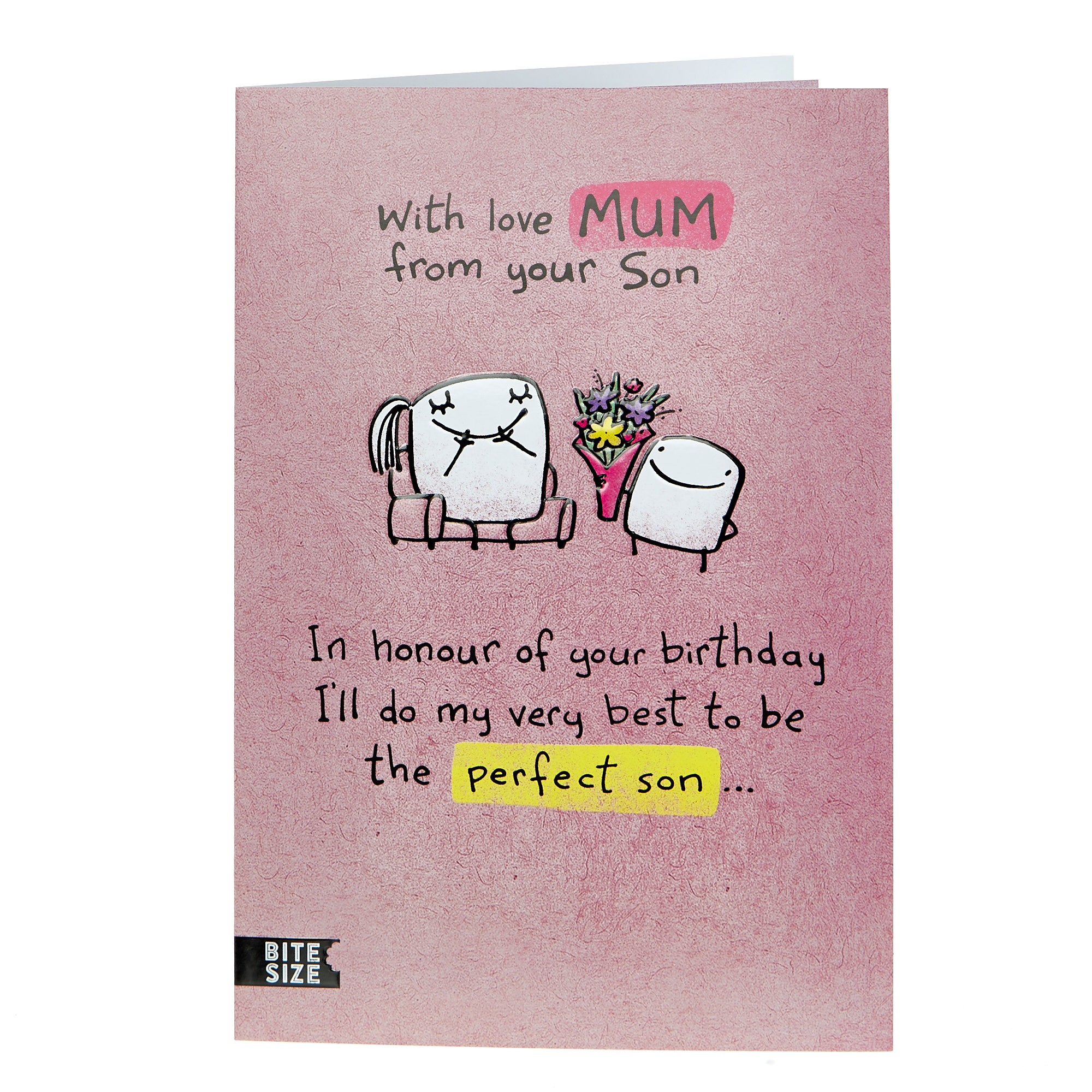 Birthday Card - With Love Mum From Your Son