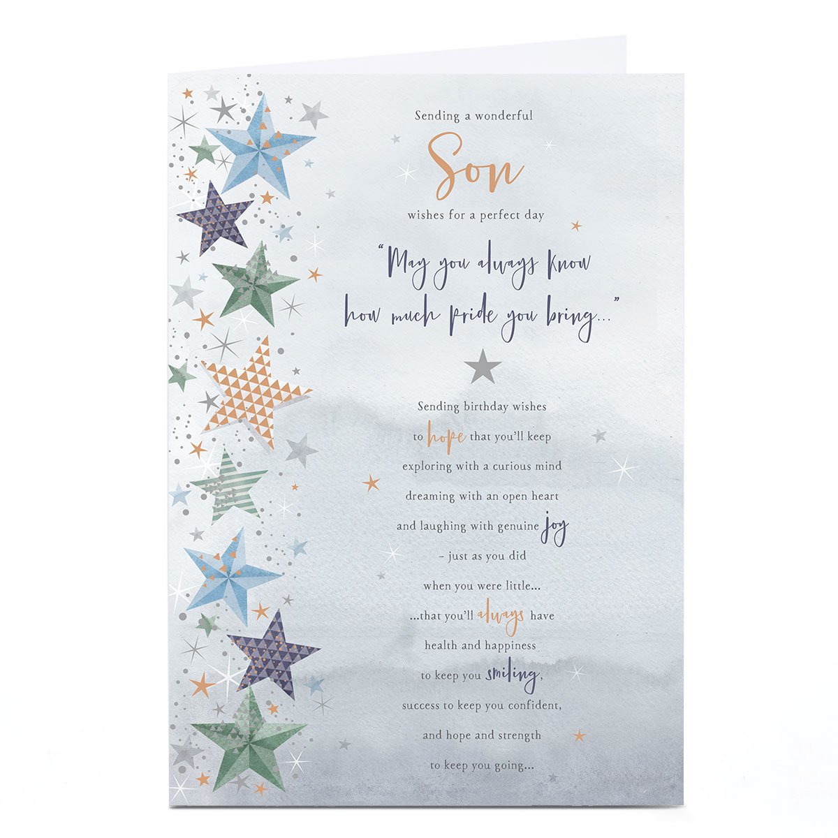 Personalised Birthday Card - May You Always Know, Son
