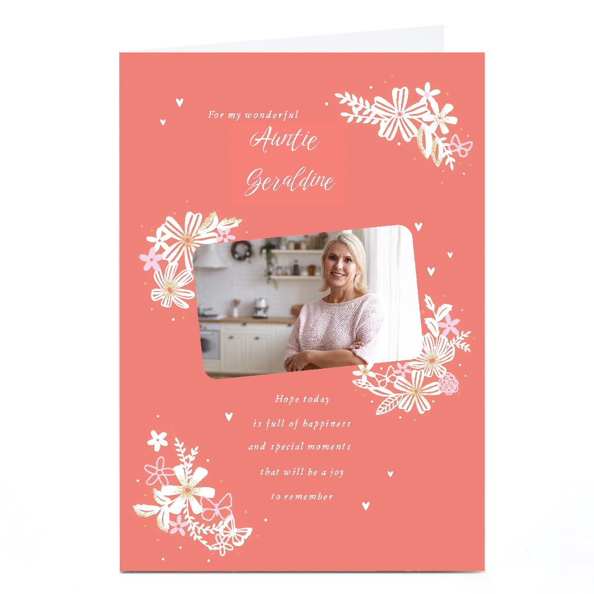 Personalised Birthday Card - For my wonderful Auntie