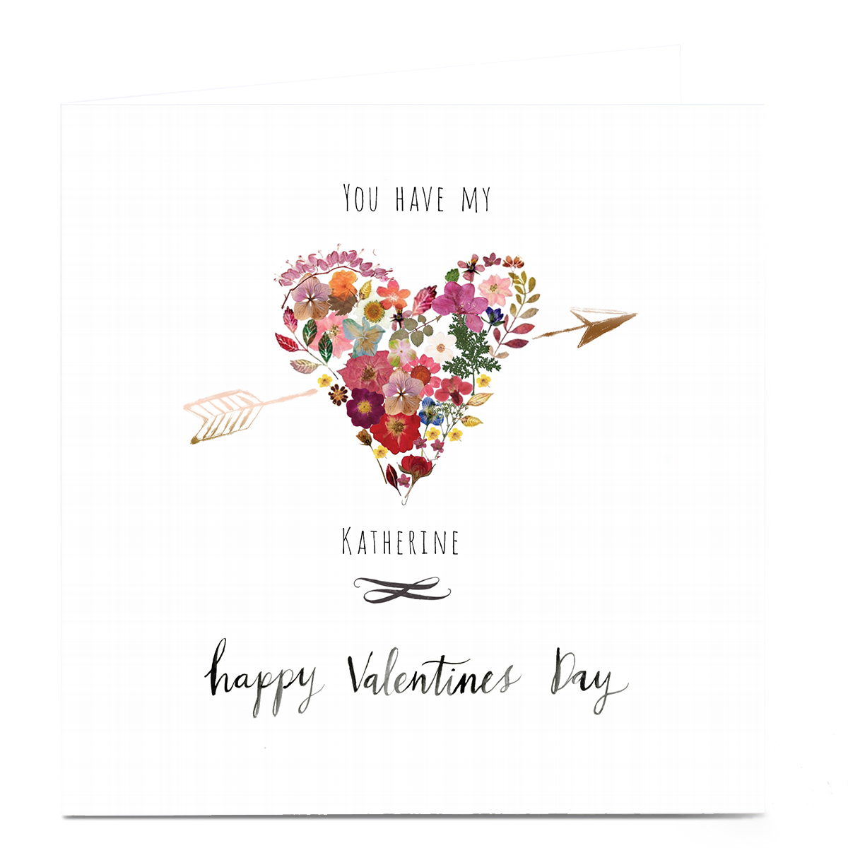 Personalised Emma Valenghi Valentine's Day Card - Heart