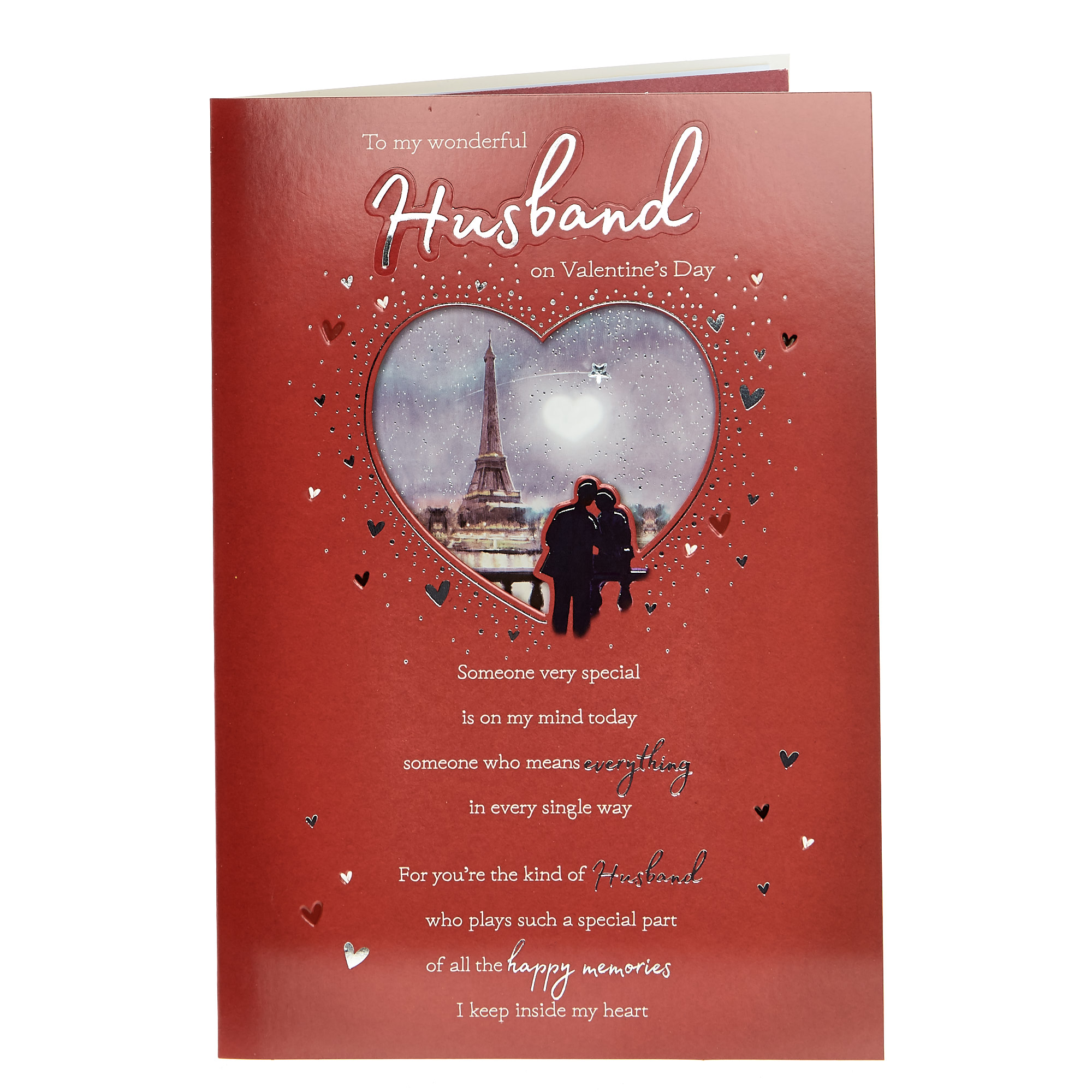 Valentine's Day Card - Husband Eiffel Tower Heart