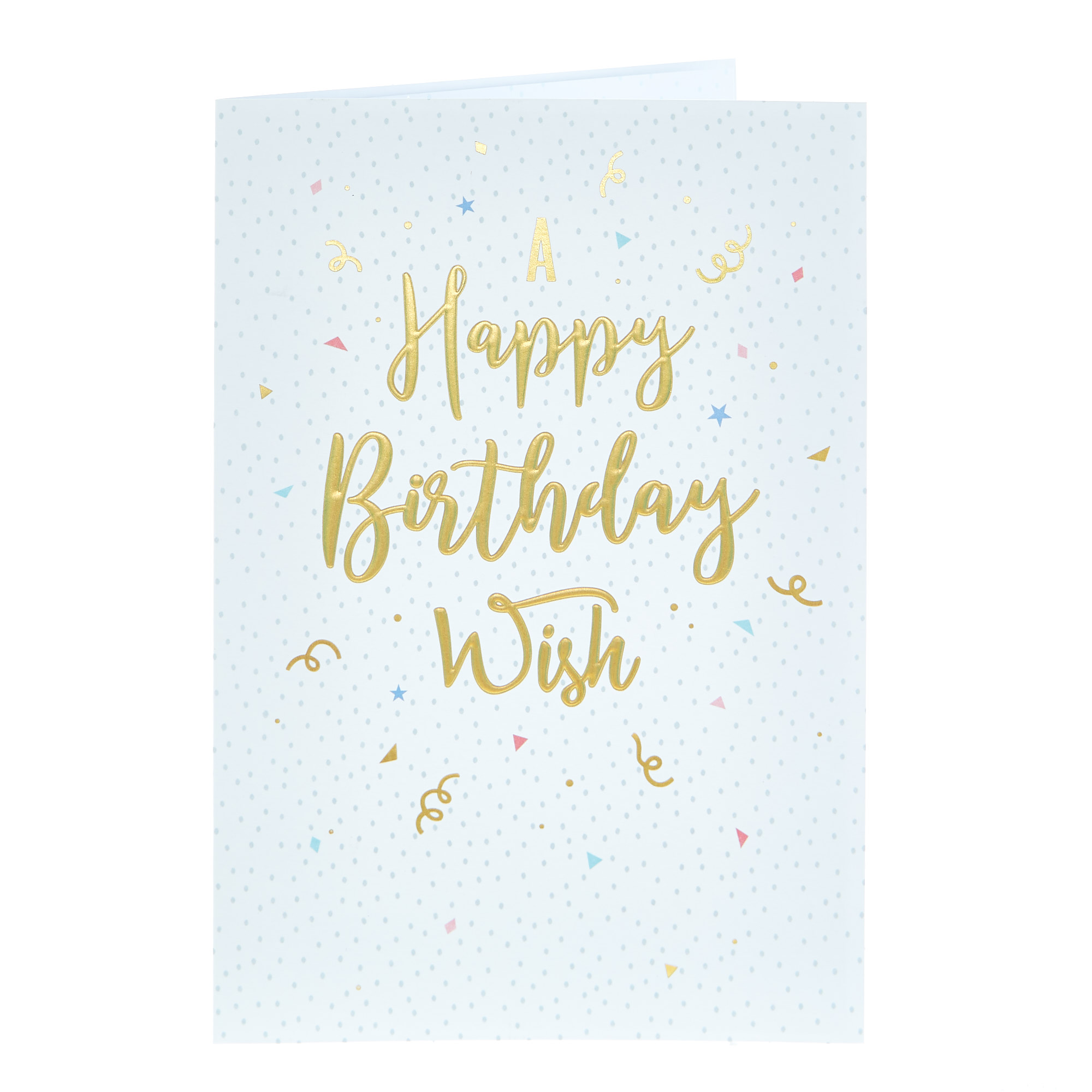Birthday Card - A Happy Wish Confetti