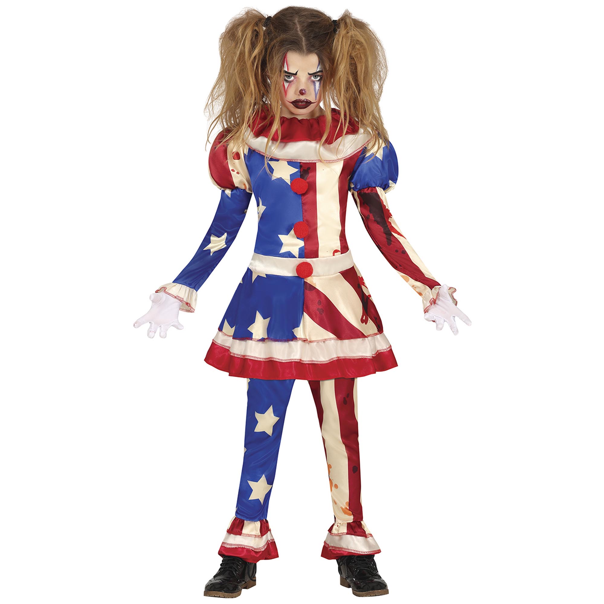 Patriot Clown Dress Children's Fancy Dress Costume
