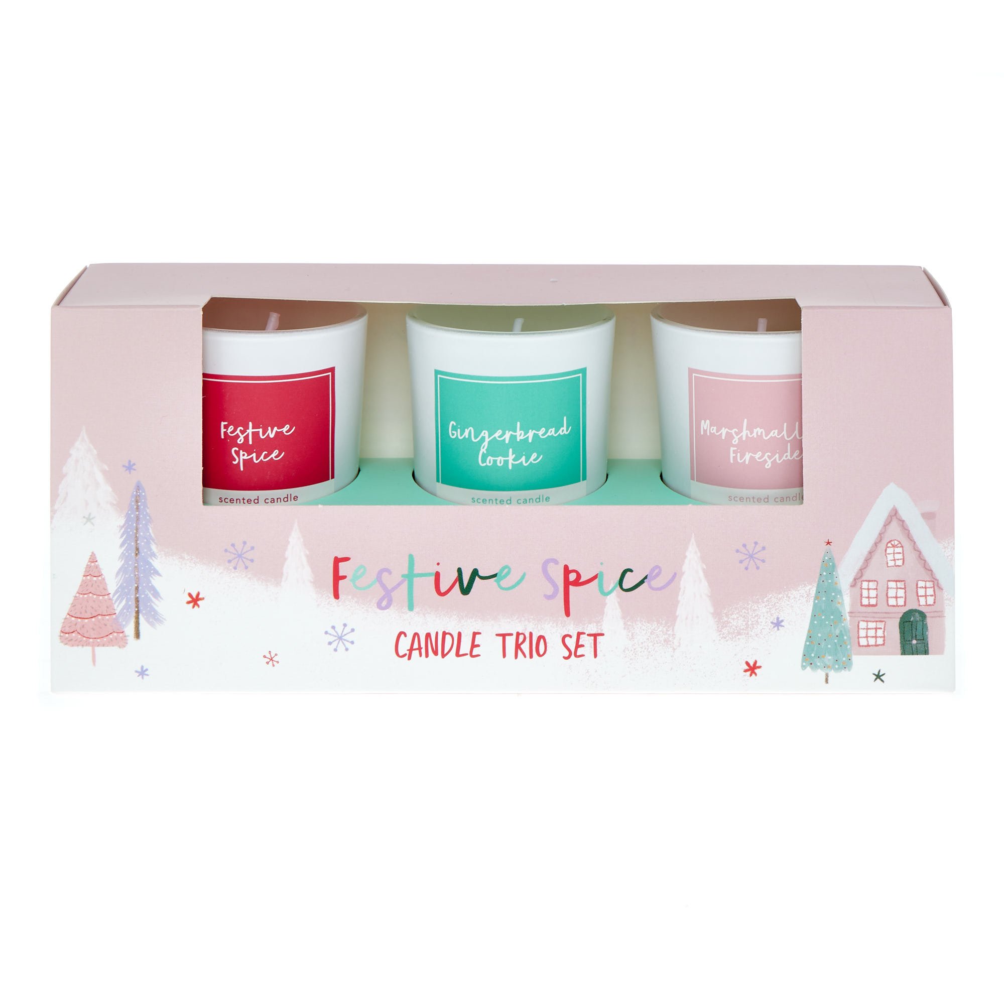 Festive Spice Candle Trio Set